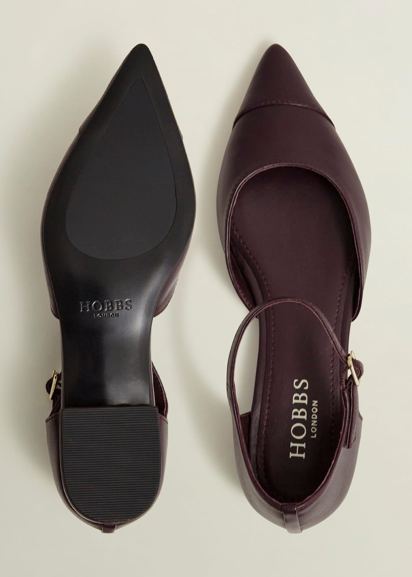 Seren Leather Flats, Malbec Purple, hi-res
