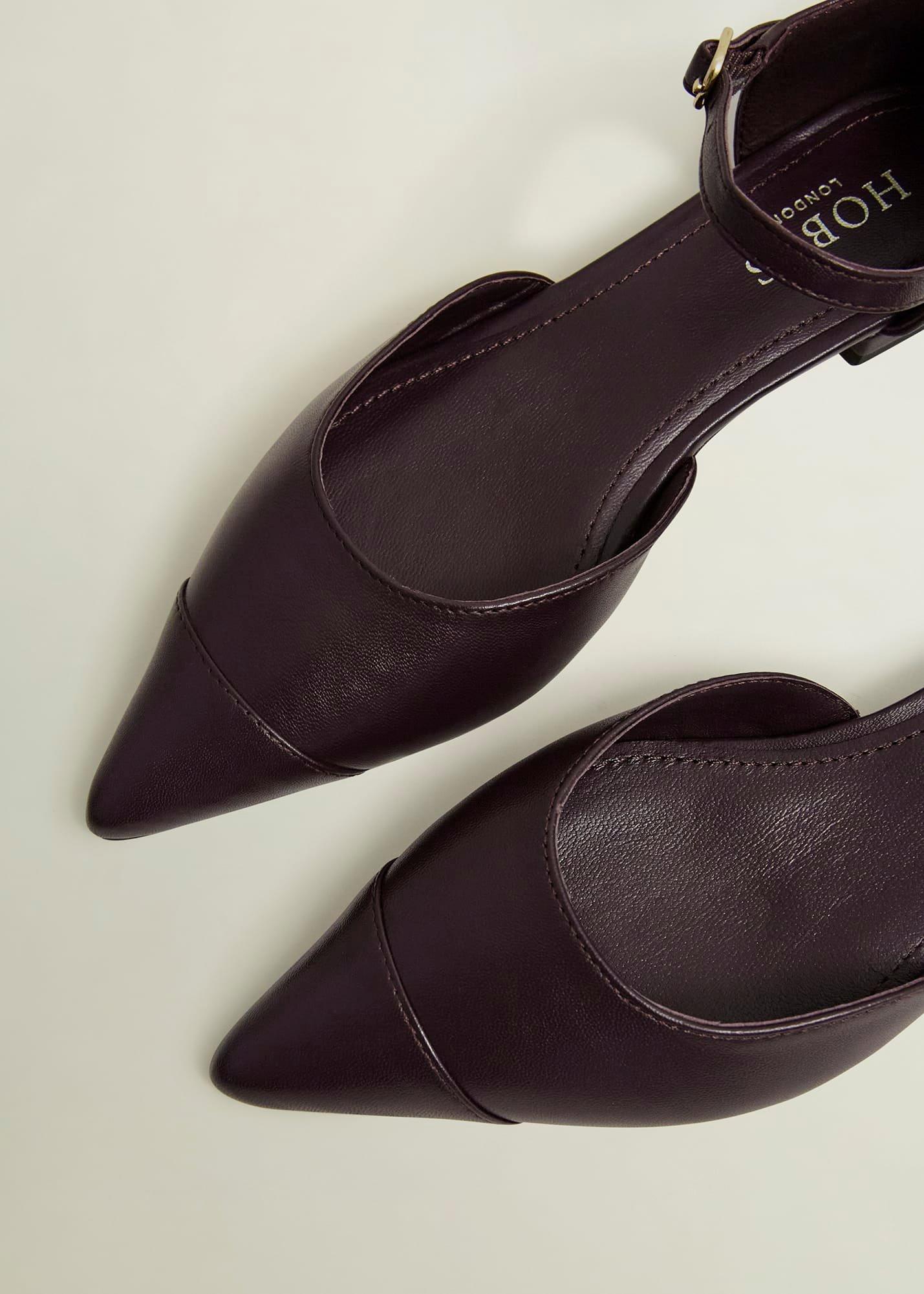 Seren Leather Flats, Malbec Purple, hi-res