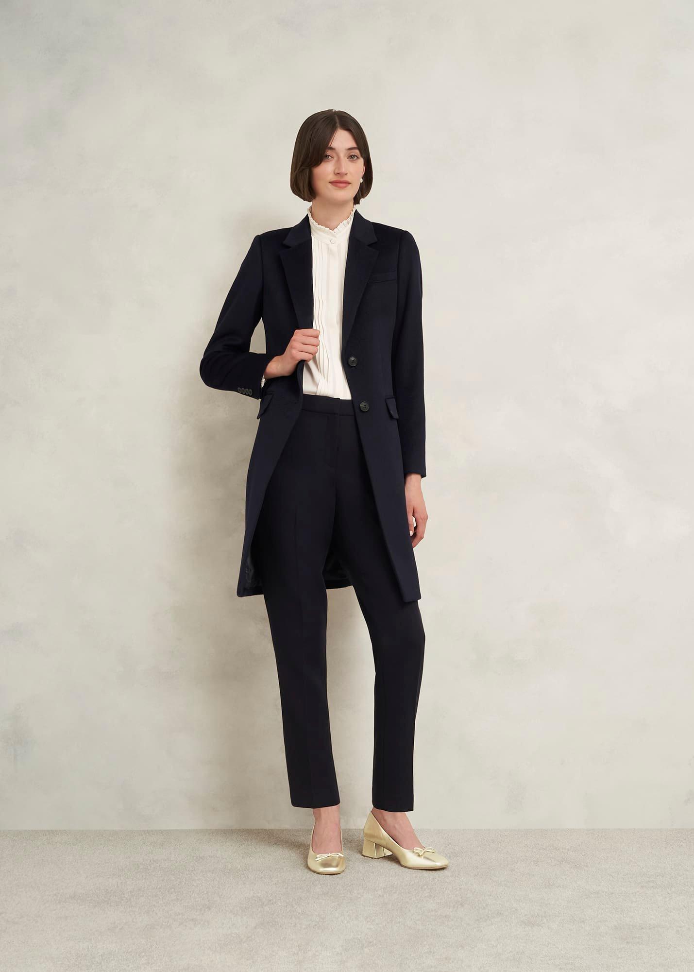 Andie Heeled Leather Ballerinas, Gold, hi-res