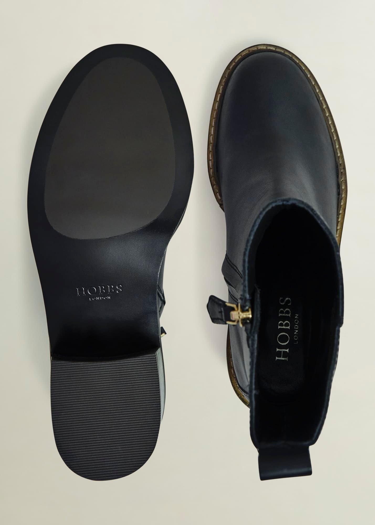 Sienna Block Heel Boots, Black, hi-res