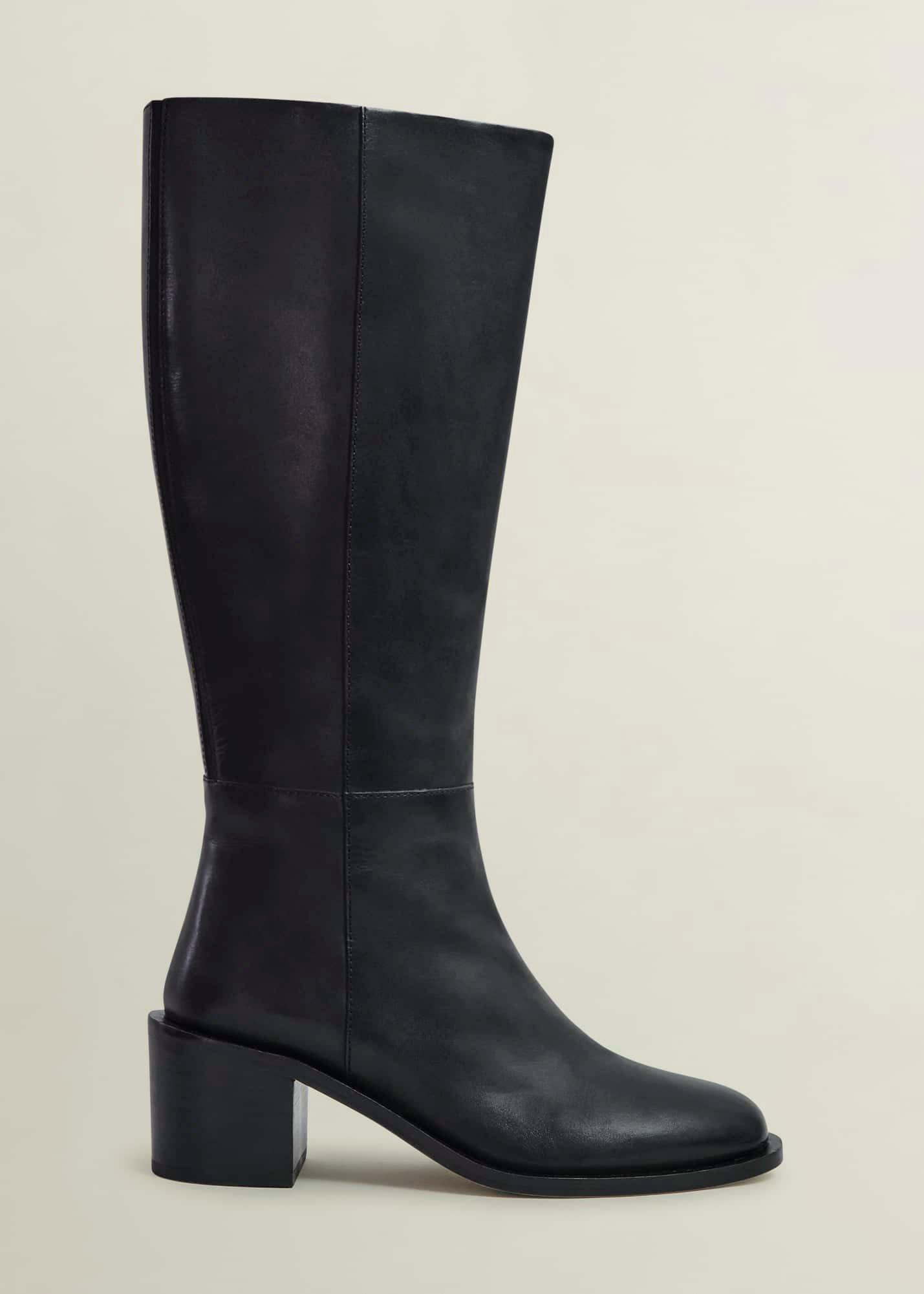 Darcie Leather Knee Boots