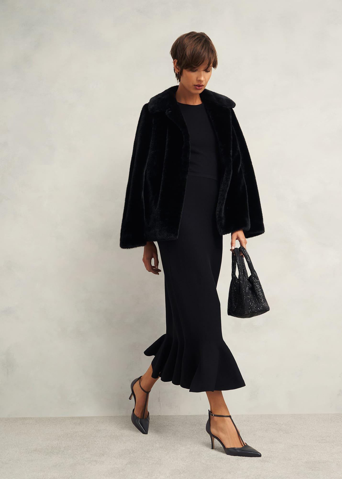 Alice Leather T-bar Courts, Black, hi-res