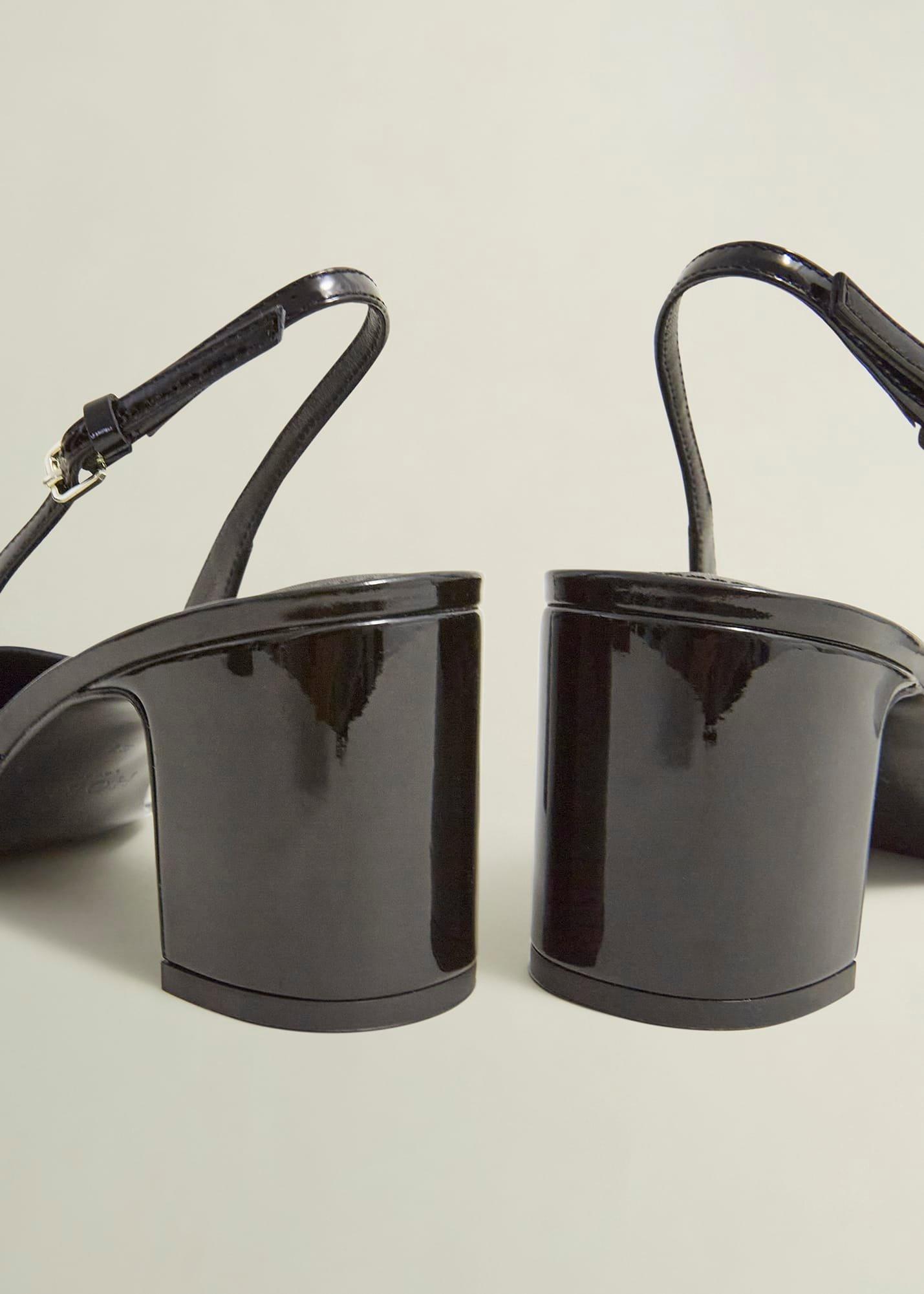 Lily Leather Slingbacks, Black, hi-res