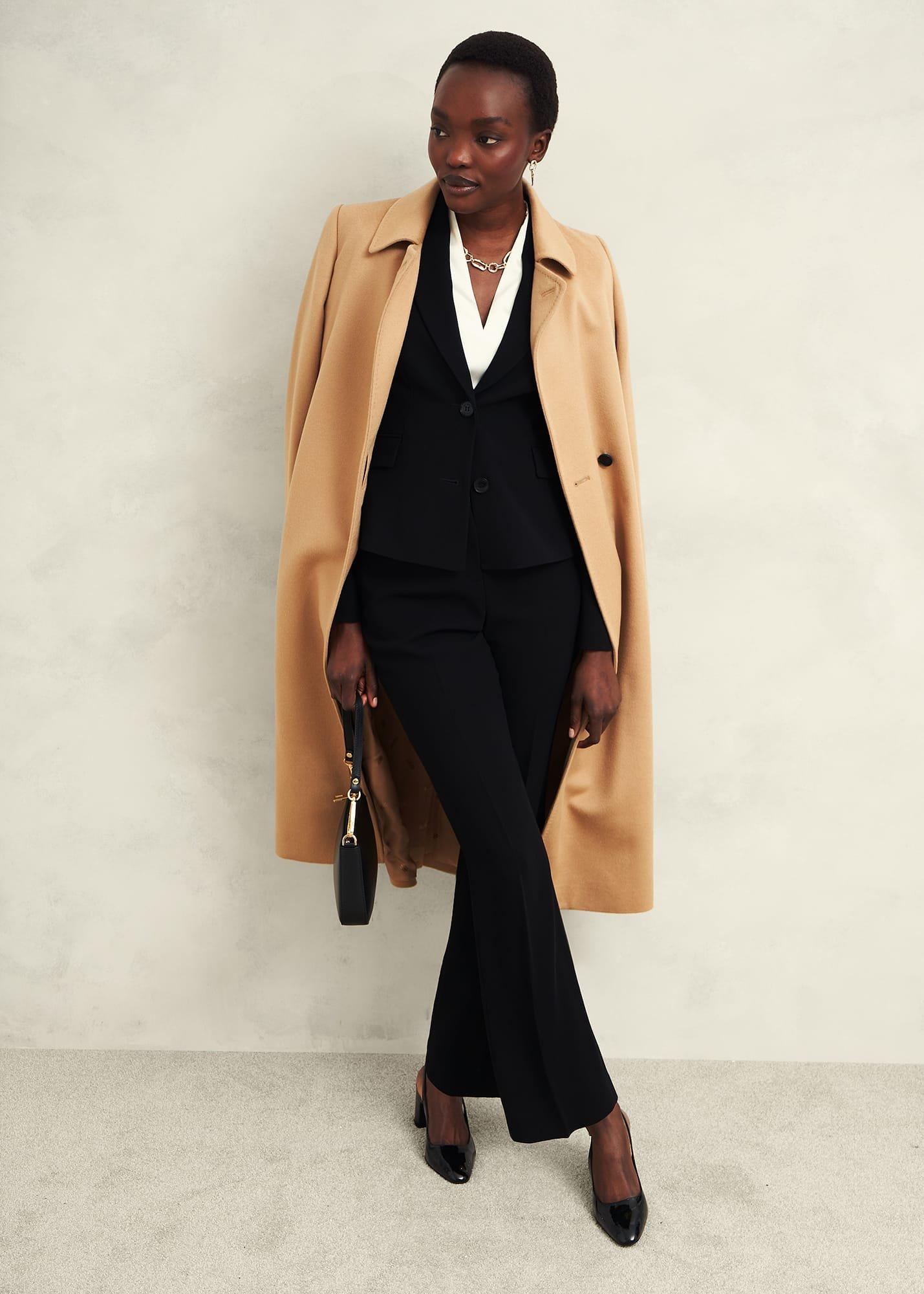 Lily Leather Slingbacks, Black, hi-res