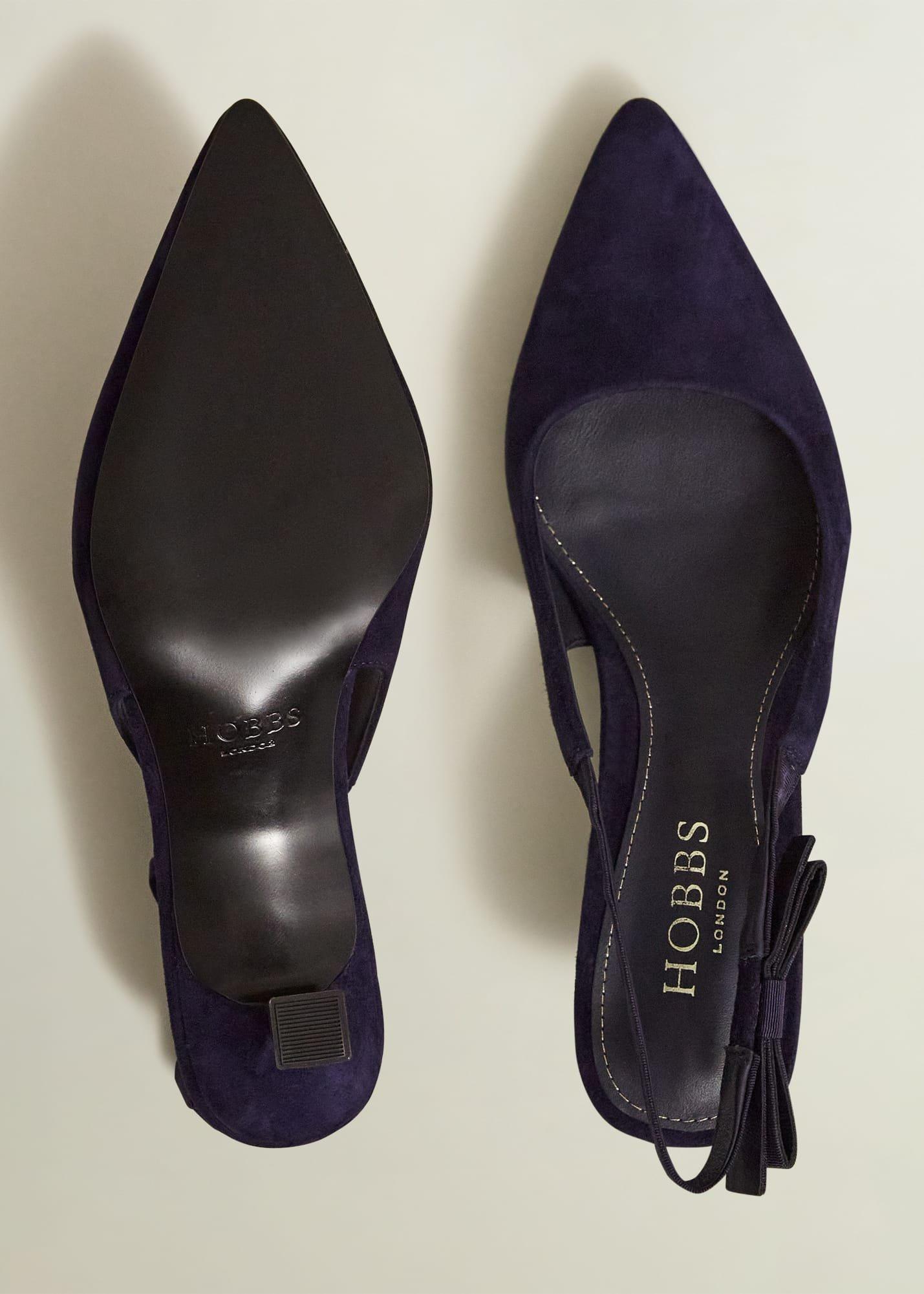 Safia Suede Slingbacks, Midnight, hi-res