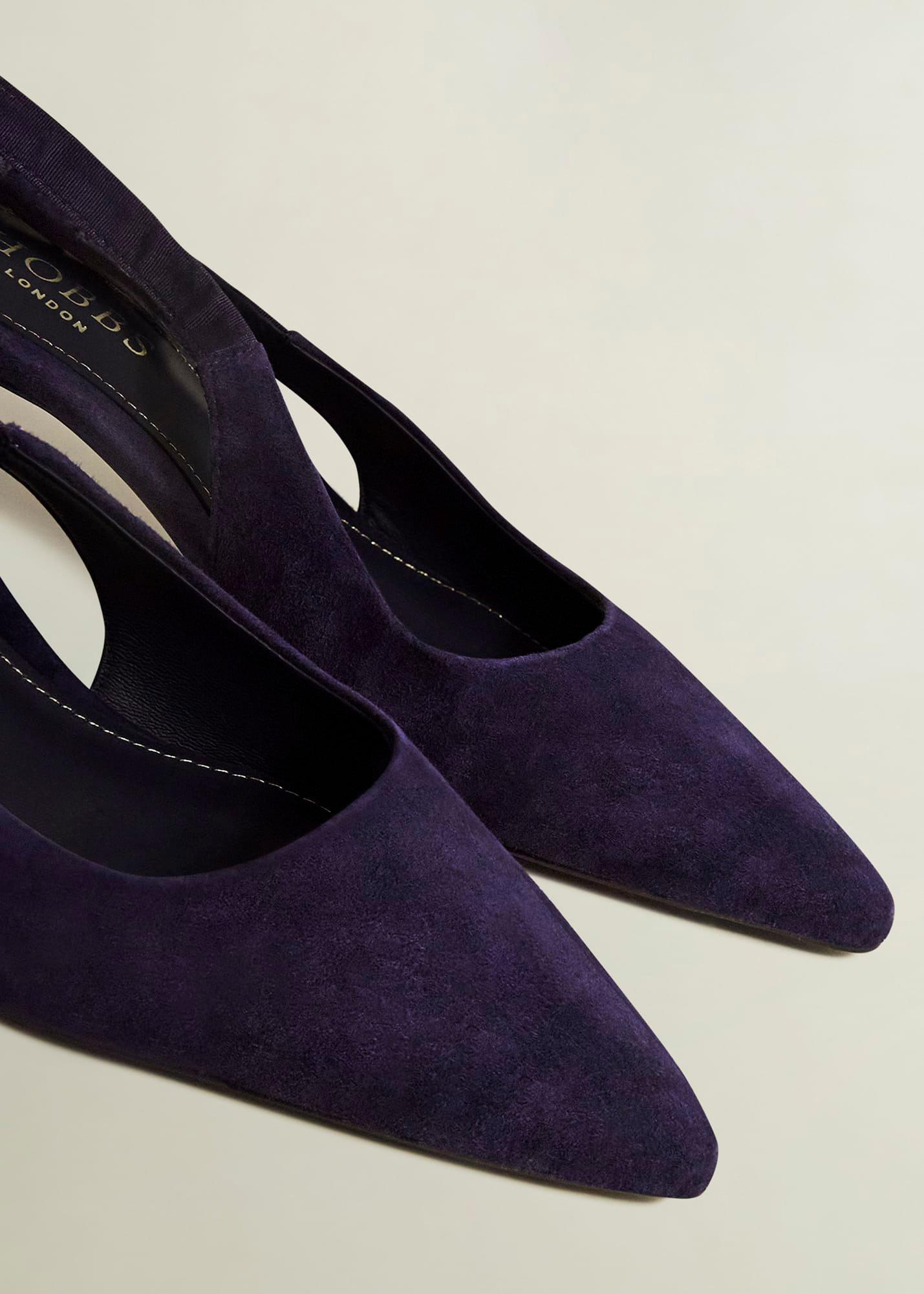 Safia Suede Slingbacks, Midnight, hi-res