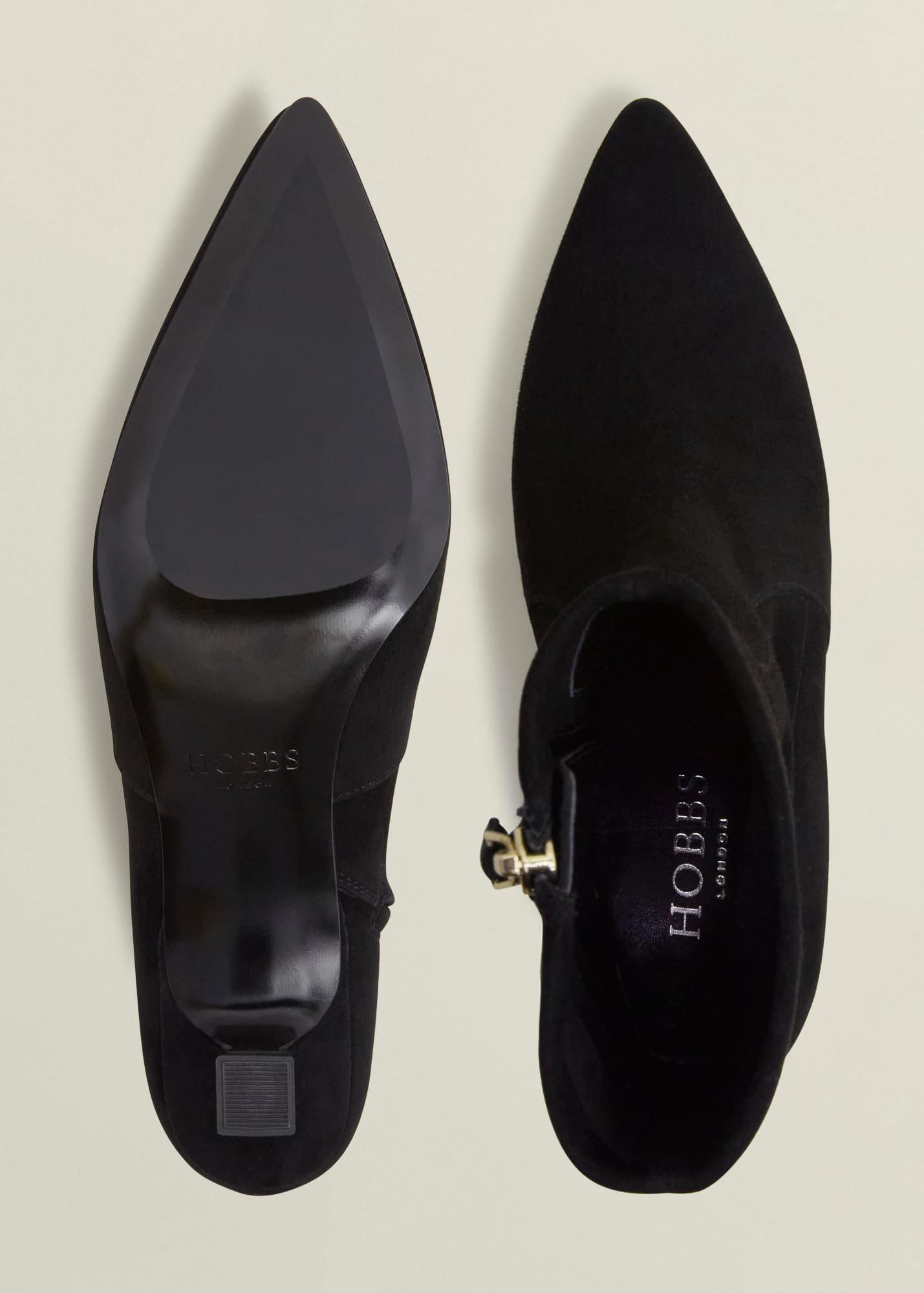 Morgan Suede Stretch Boots, Black, hi-res