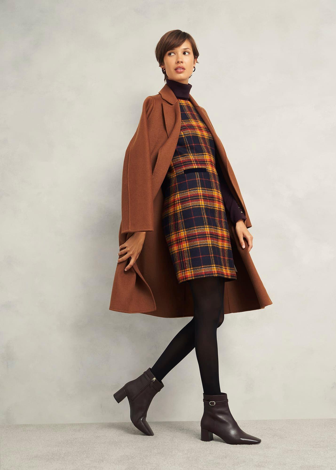 Gabriella Leather Ankle Boots, Chocolate Brown, hi-res