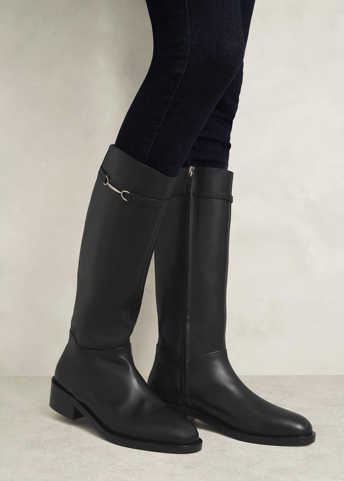 Uma Knee Boots, Black, hi-res