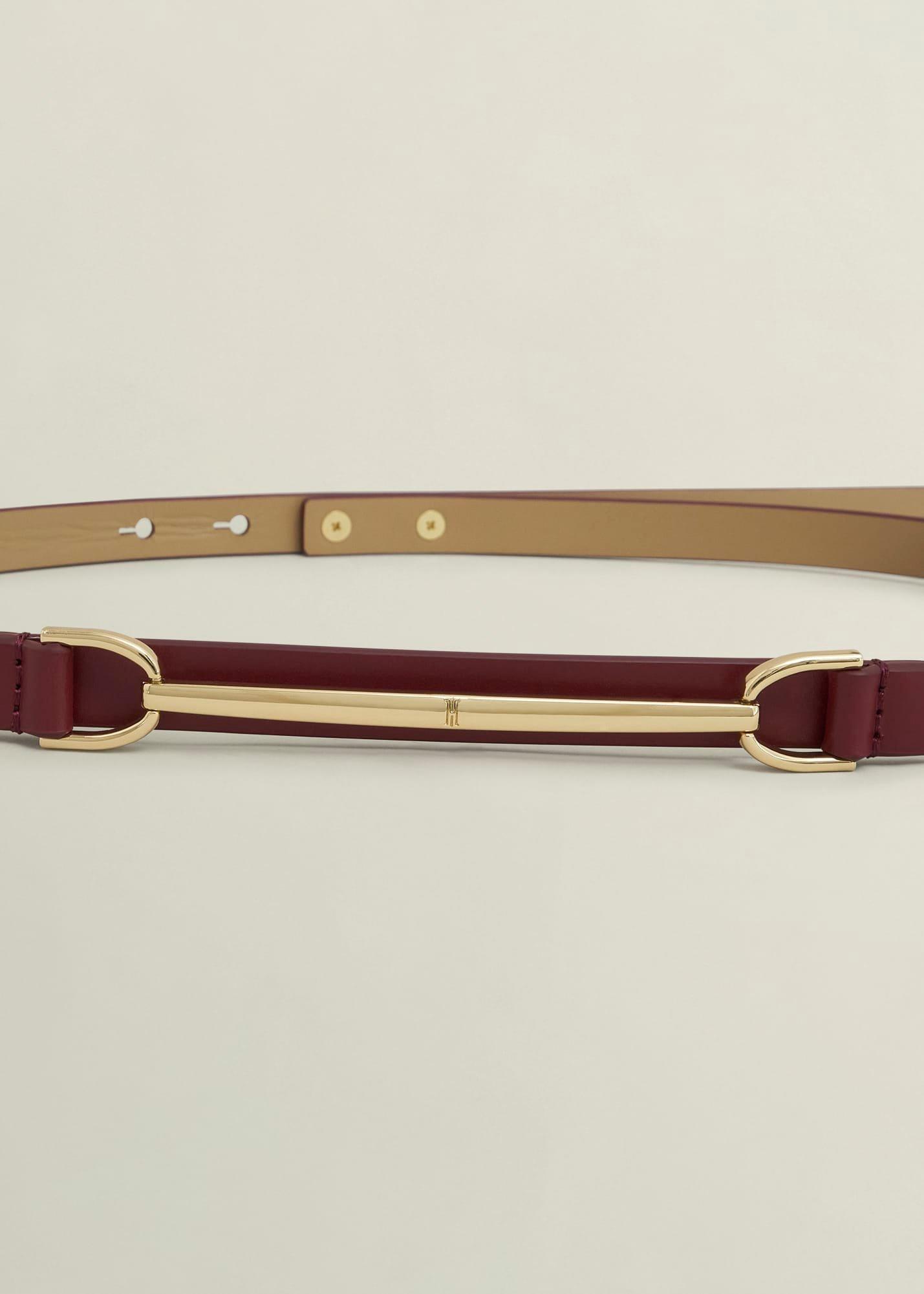 Daphne Leather Waist Belt, Beryl Red, hi-res