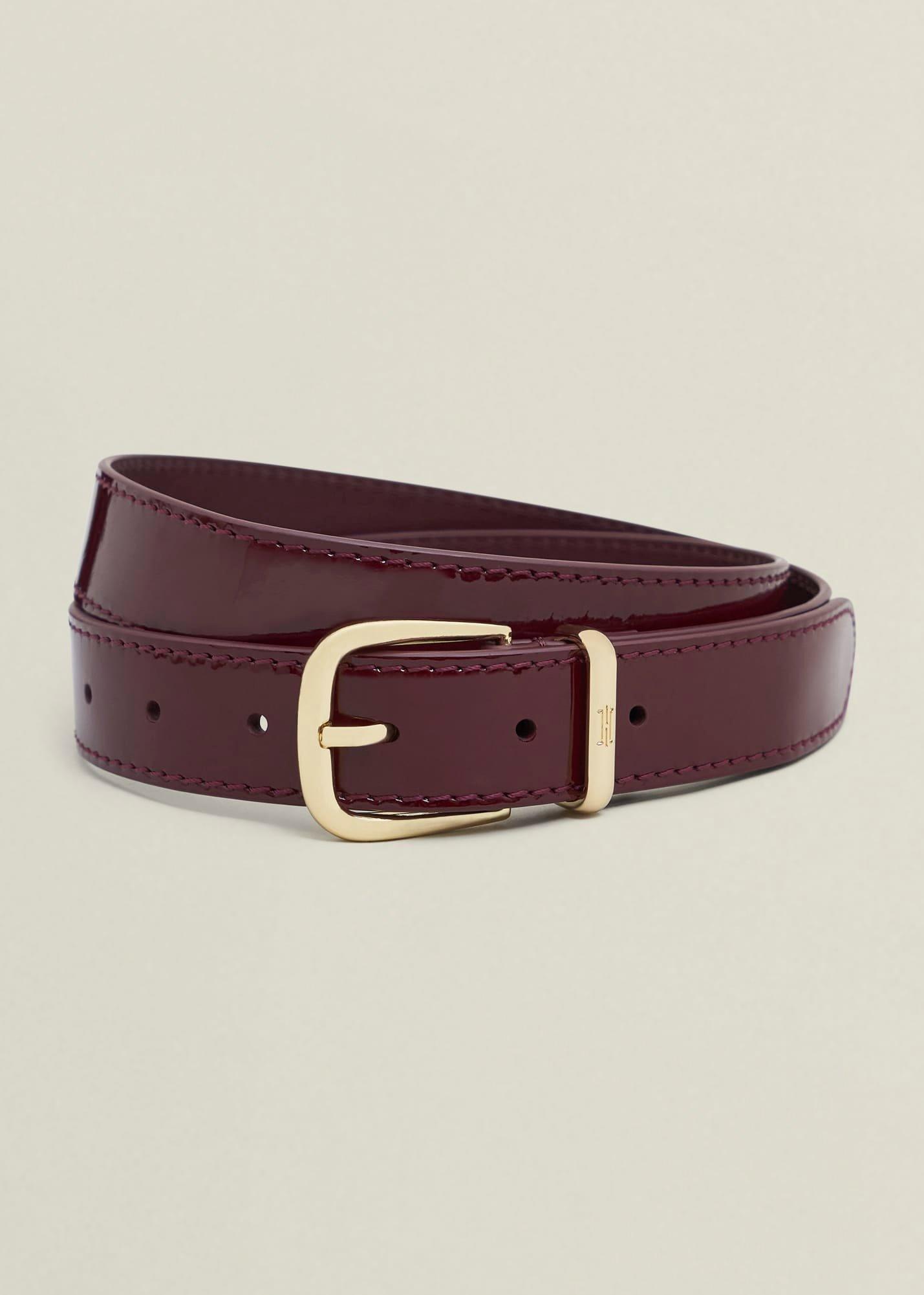 Nima Leather Patent Belt
