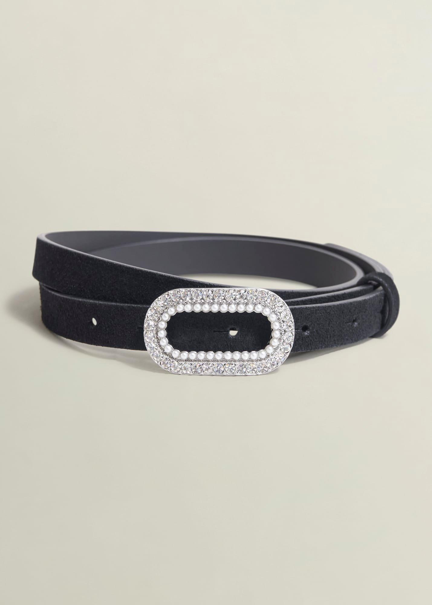 Cathy Jewelled Suede Belt