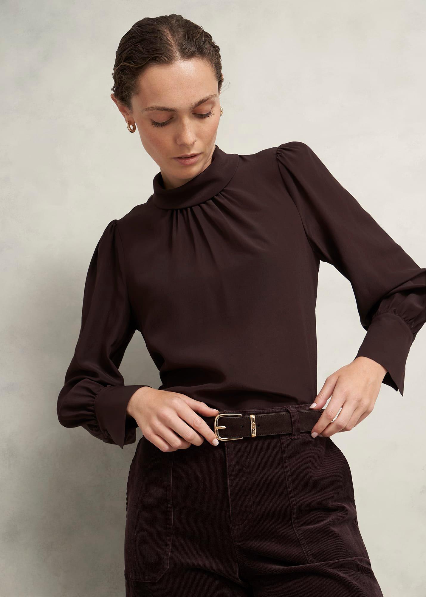 Nima Suede Belt, Chocolate Brown, hi-res