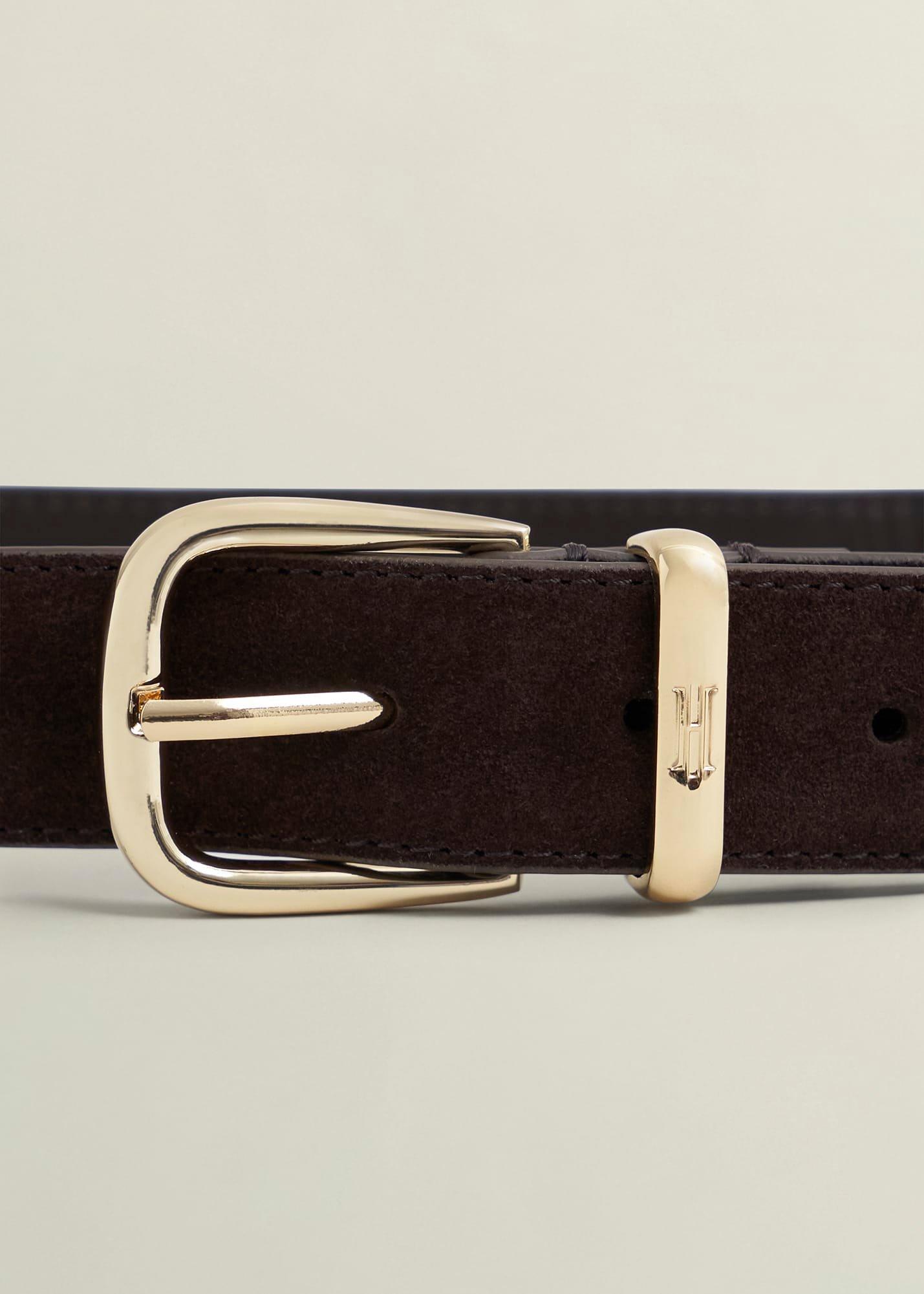 Nima Suede Belt, Chocolate Brown, hi-res