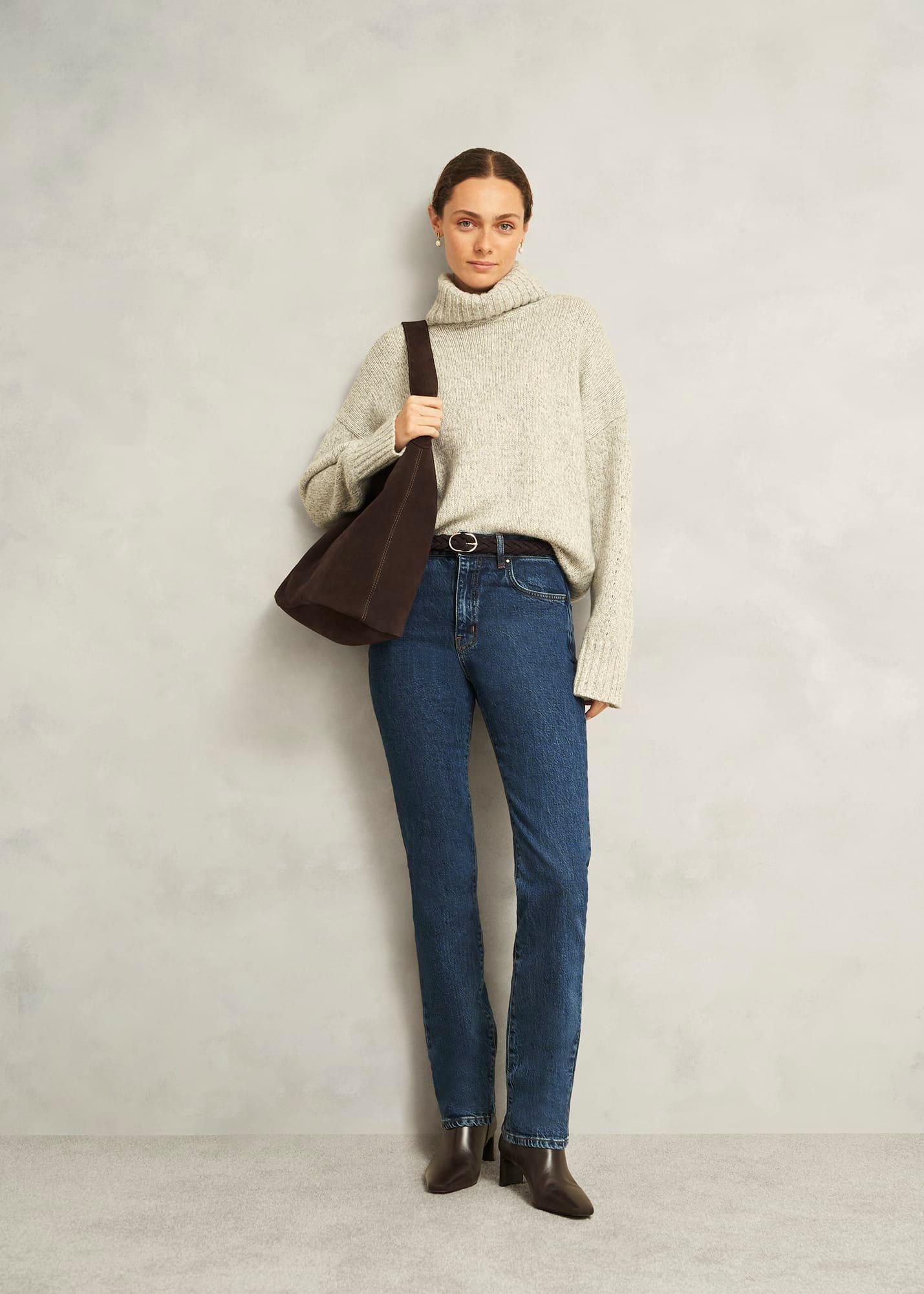 Meera Suede Woven Belt, Chocolate Brown, hi-res