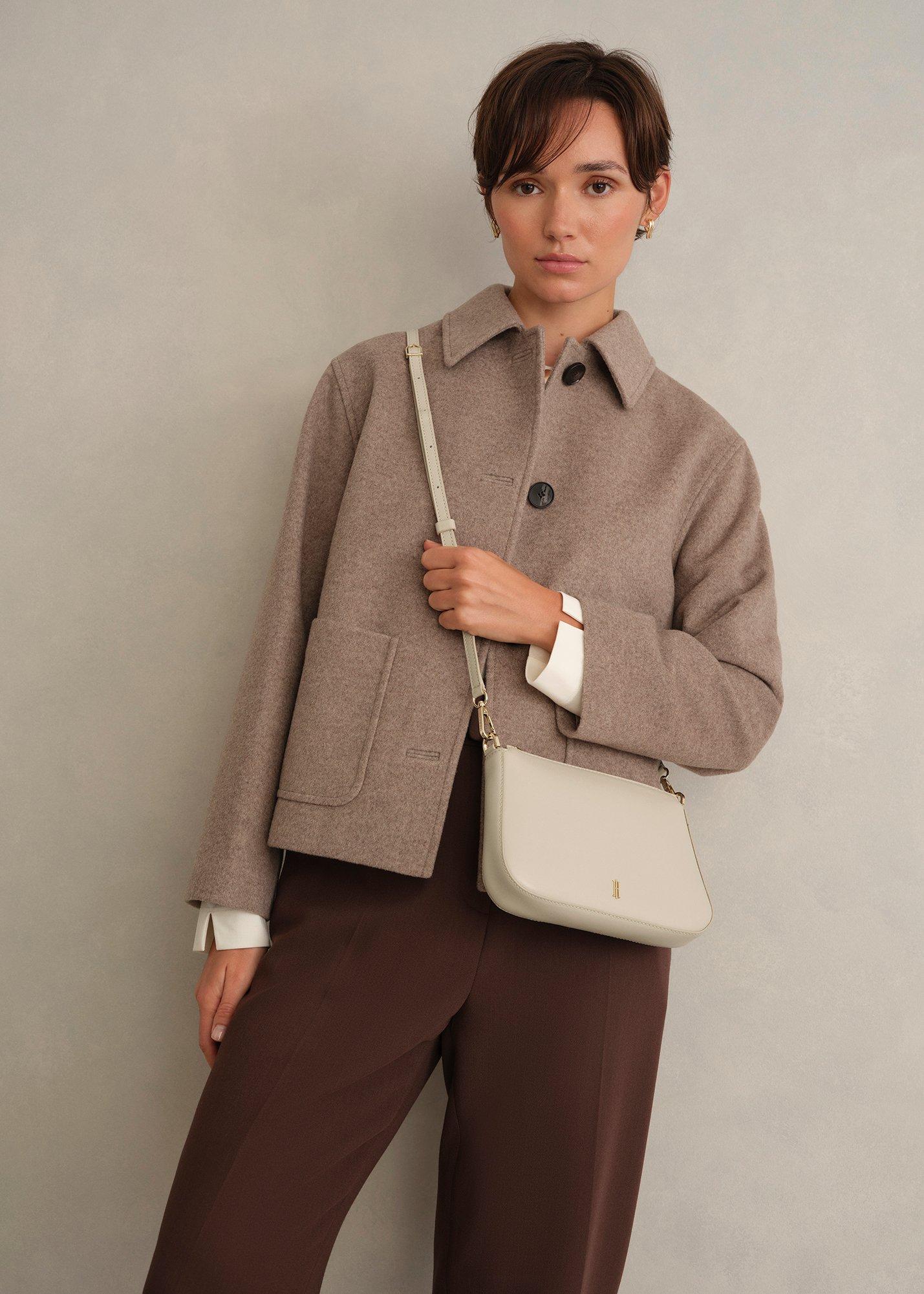 Briella Leather Bag, Light Beige, hi-res