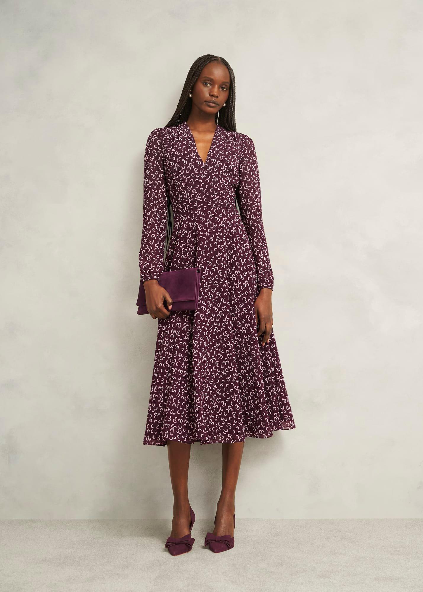 Renata Suede Clutch bag, Onyx Red, hi-res