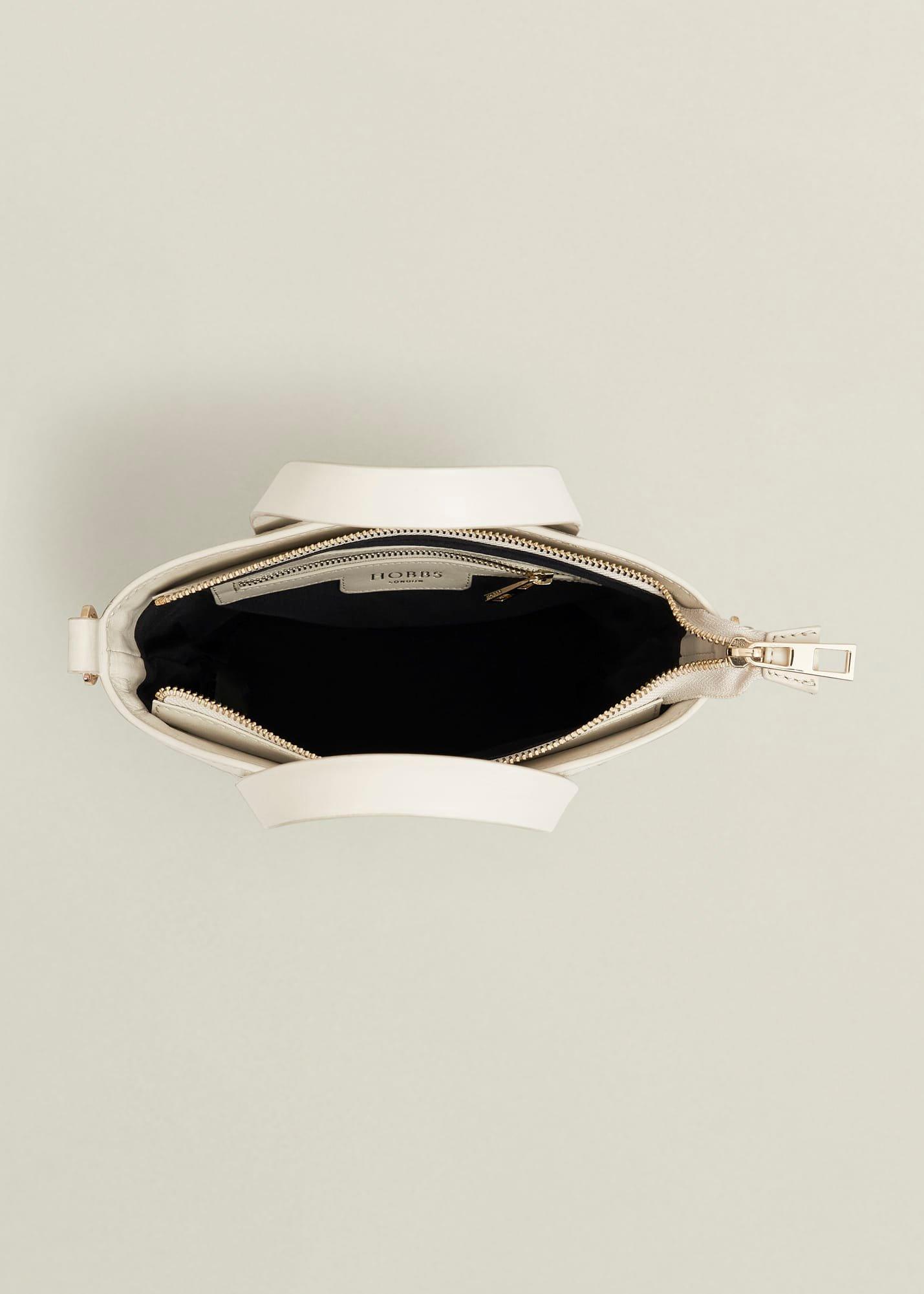 Posie Woven Leather Bag, Chalk Beige, hi-res