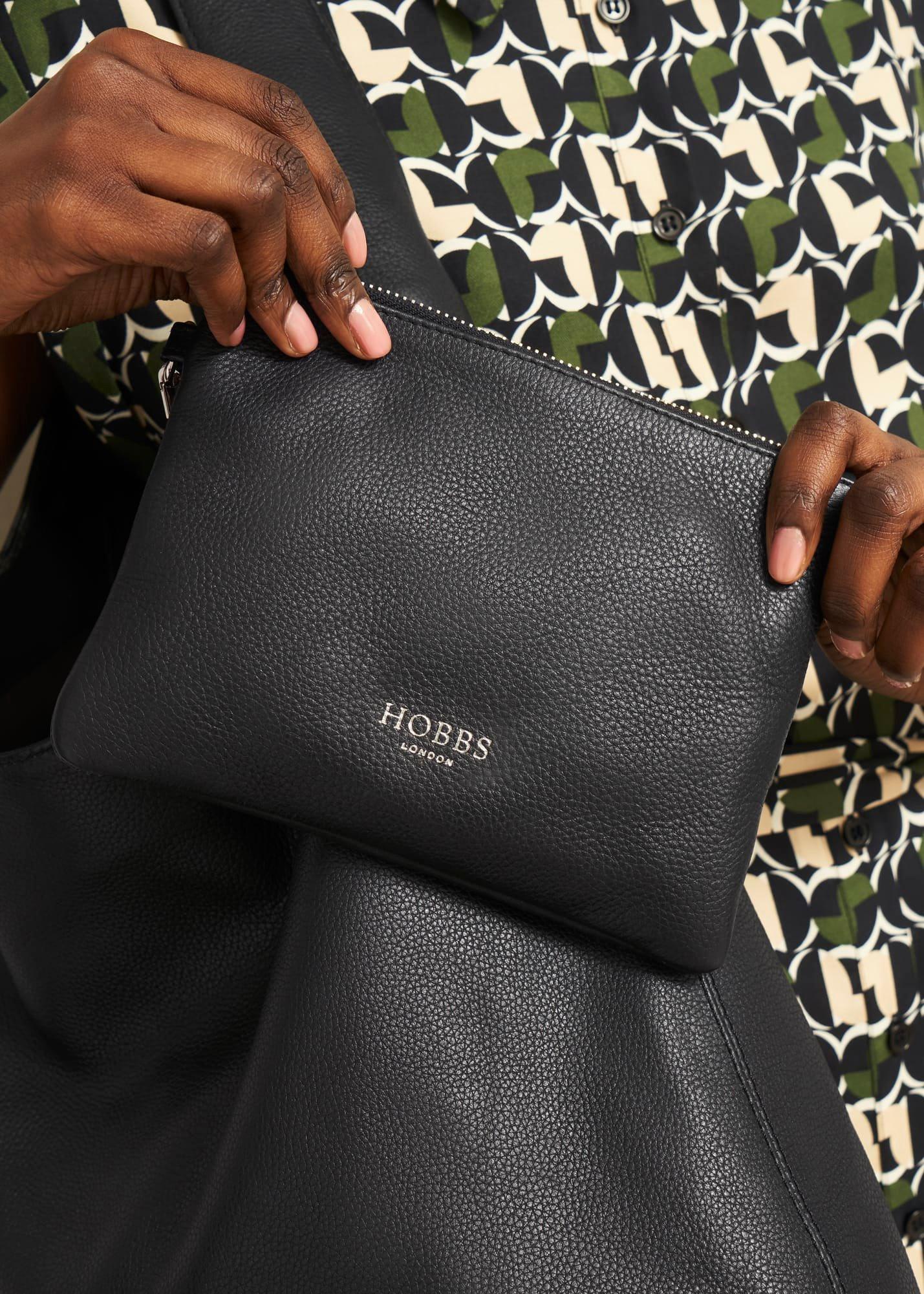 Blakely Leather Shoulder Bag, Black, hi-res