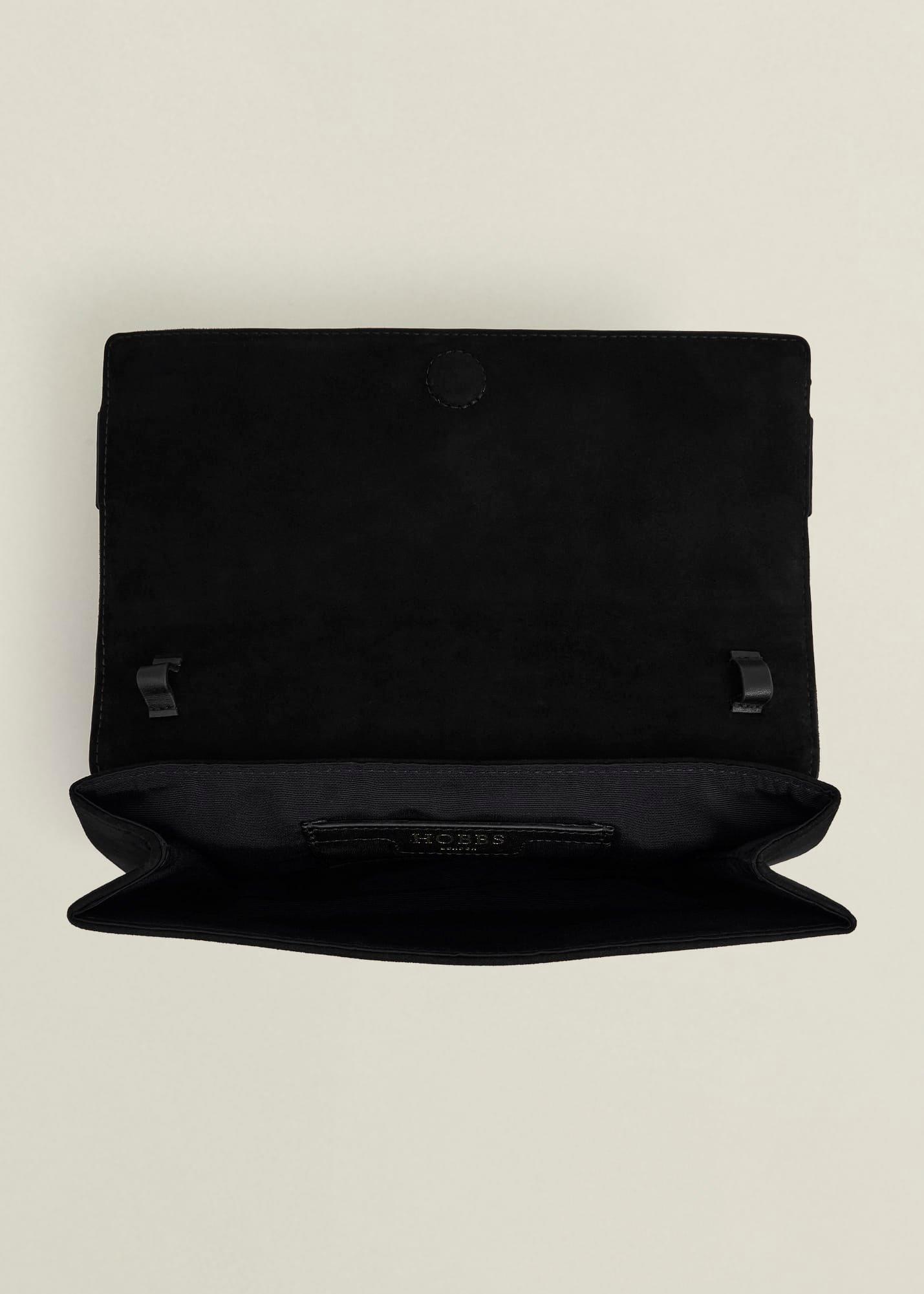 Renata Bow Clutch Bag, Black, hi-res