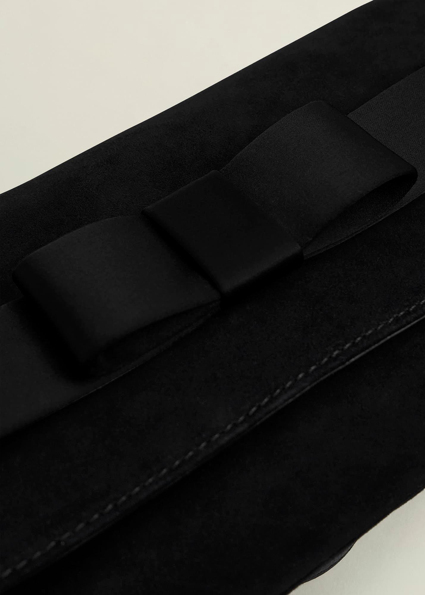 Renata Bow Clutch Bag, Black, hi-res