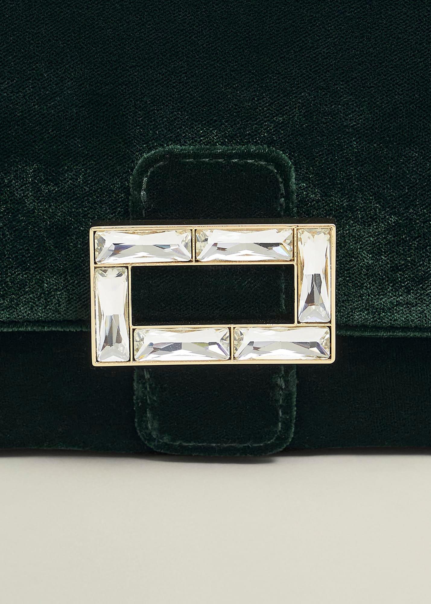 Alexandria Velvet Clutch Bag, Ponderosa Green, hi-res