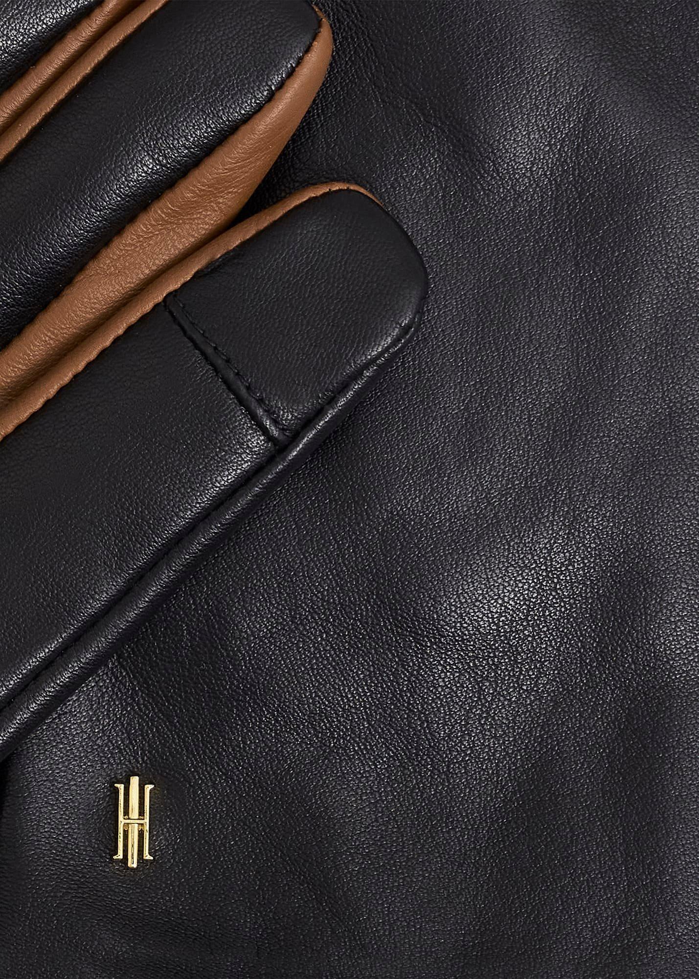 Iva Leather Gloves, Black Camel, hi-res