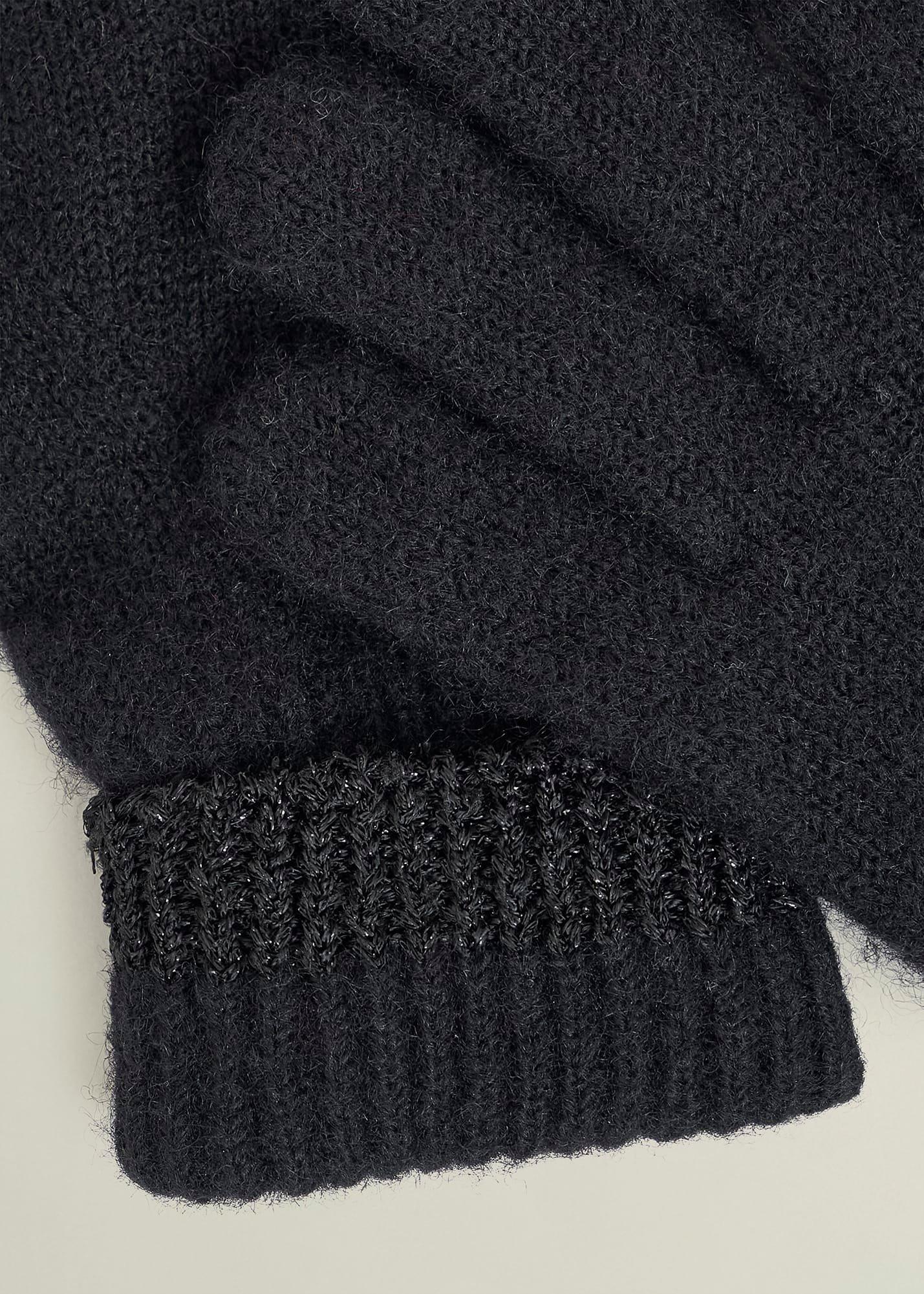 Carys Knit Gloves, Black, hi-res