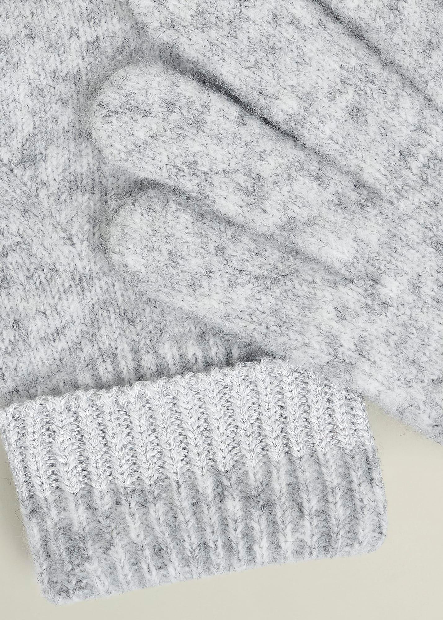 Carys Knit Gloves, Light Grey, hi-res