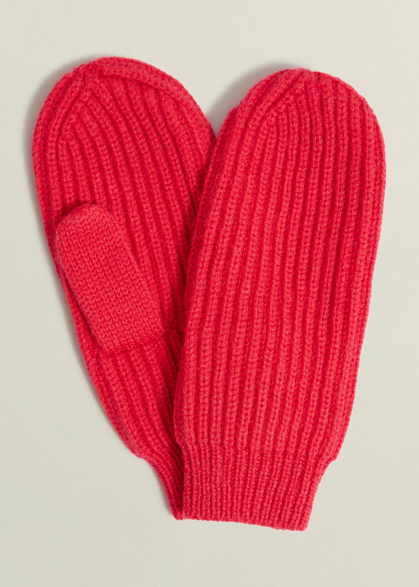 Philipa Knit Mittens With Wool