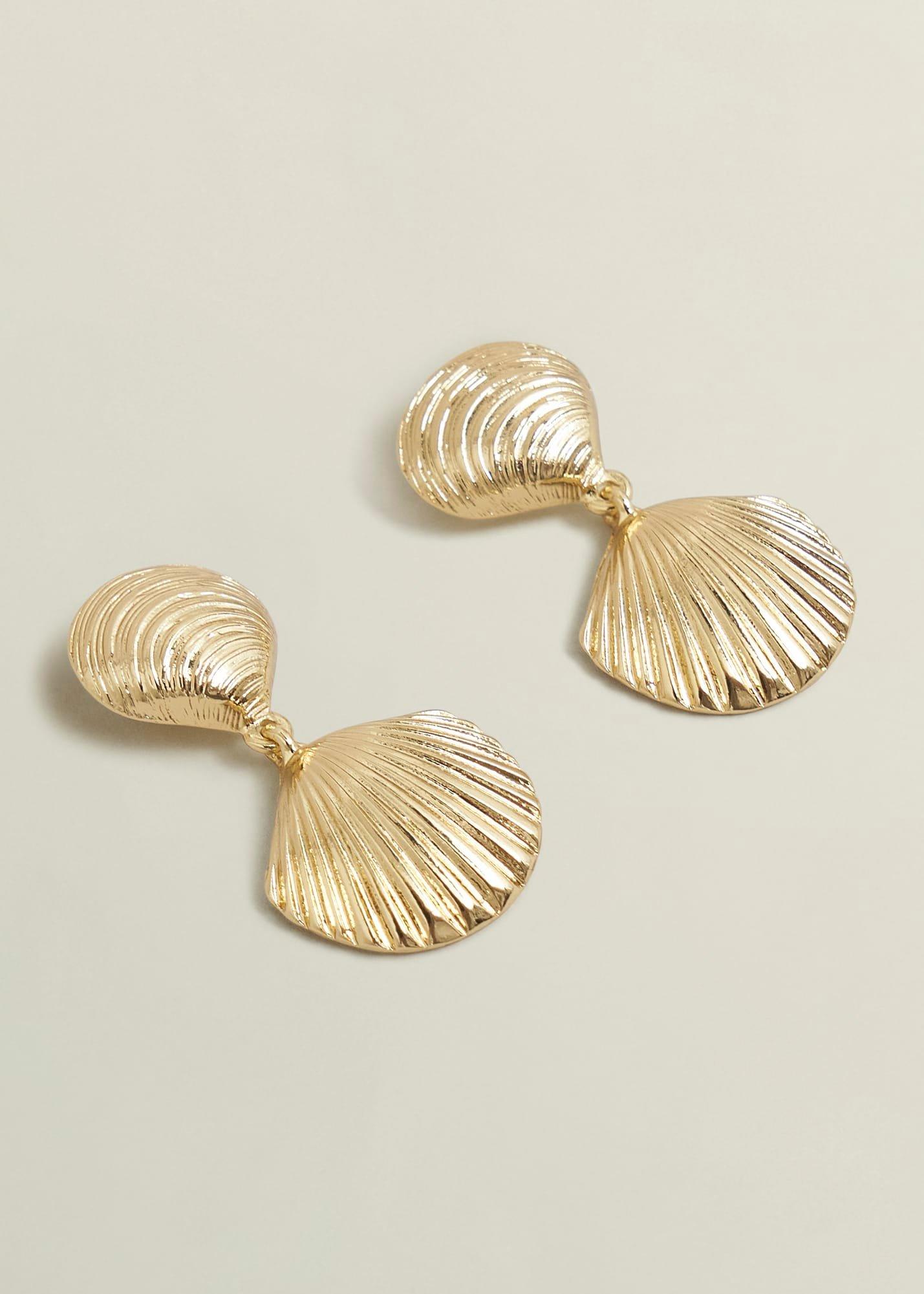 Amaya Shell Earring, Gold, hi-res