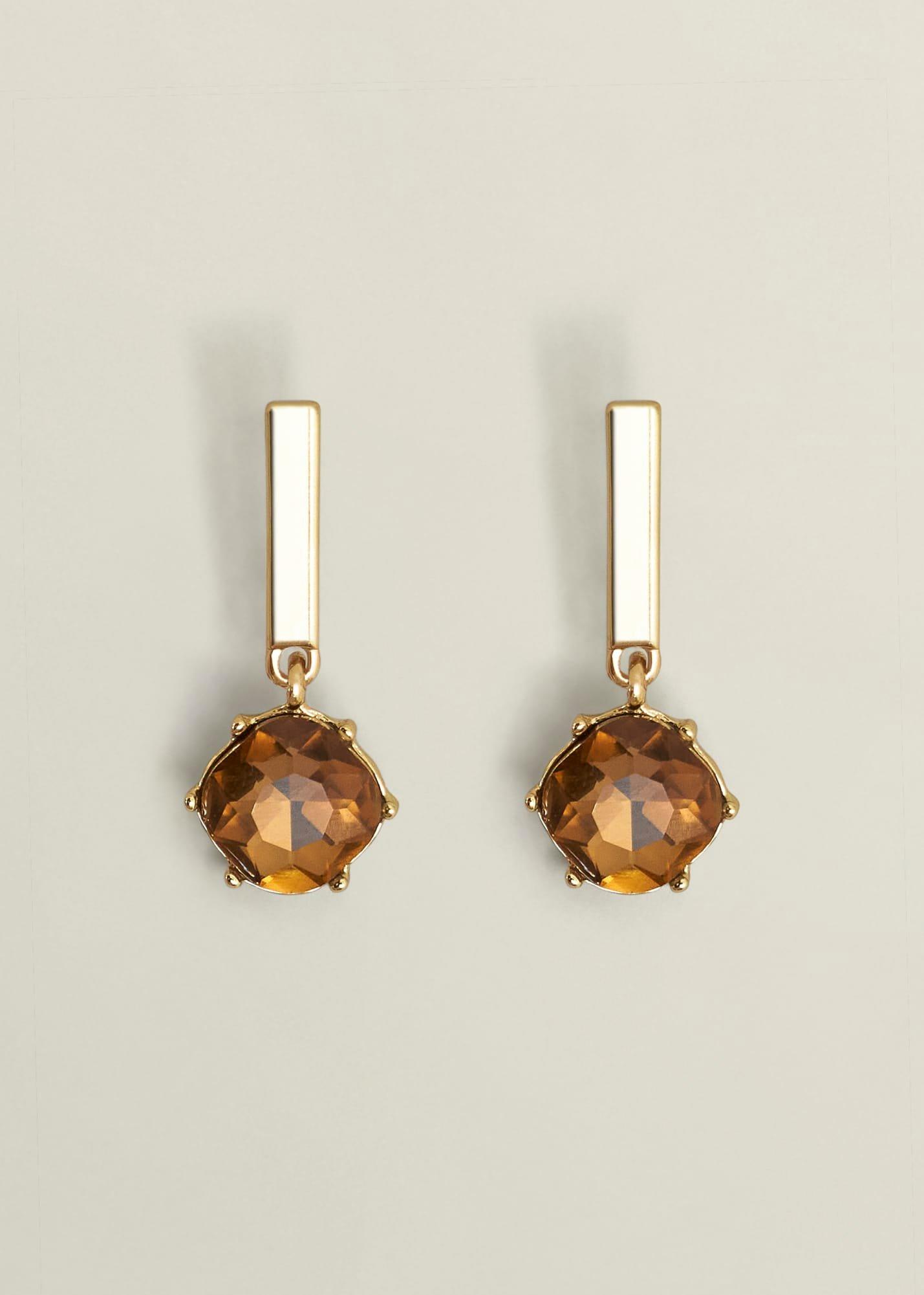 Aria Earrings, Medlar Brown, hi-res