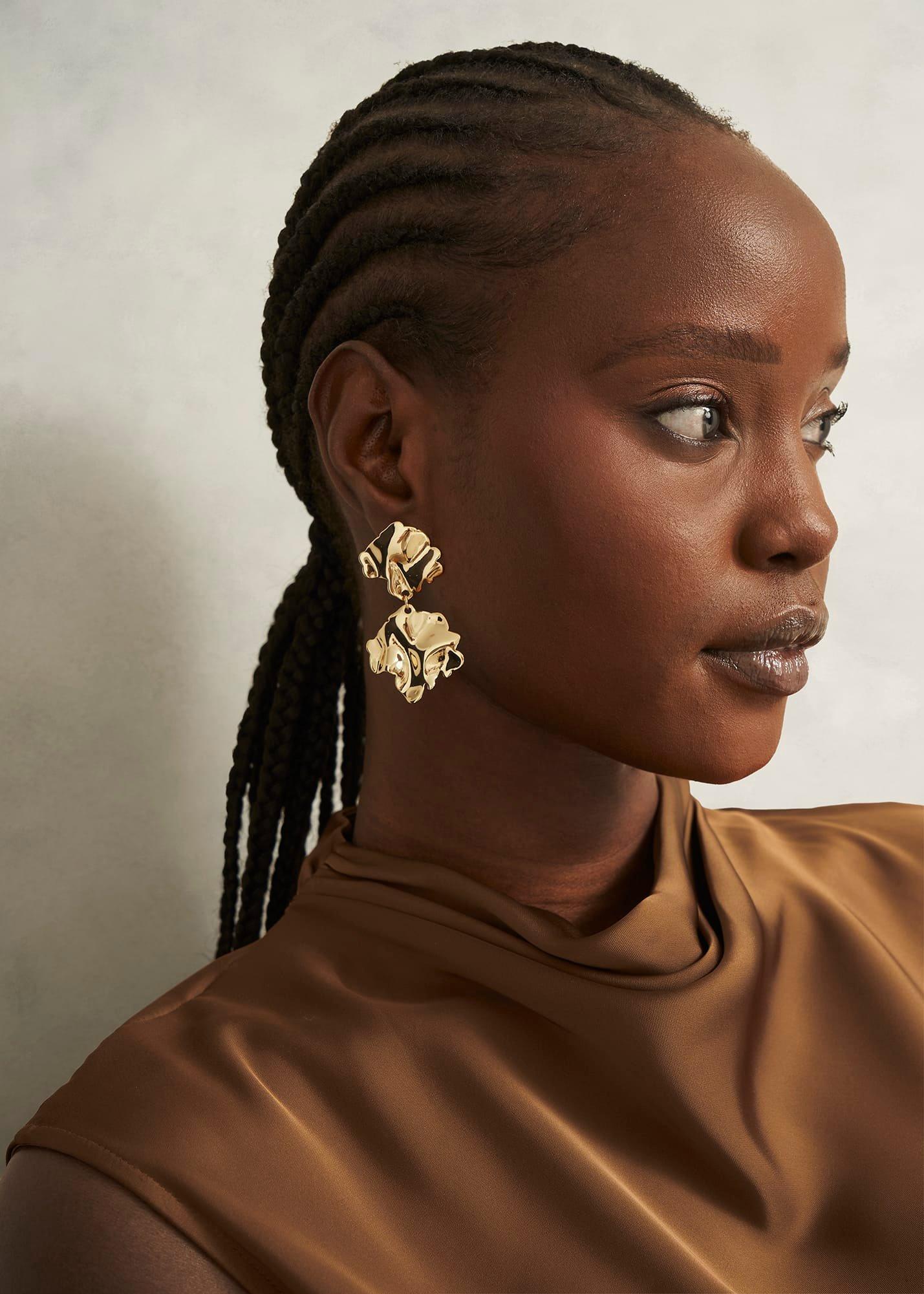 Jenny Earrings, Gold, hi-res