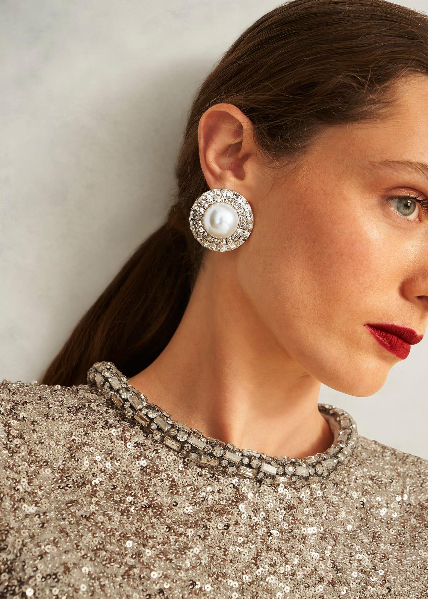 Carina Earrings, Ivory, hi-res