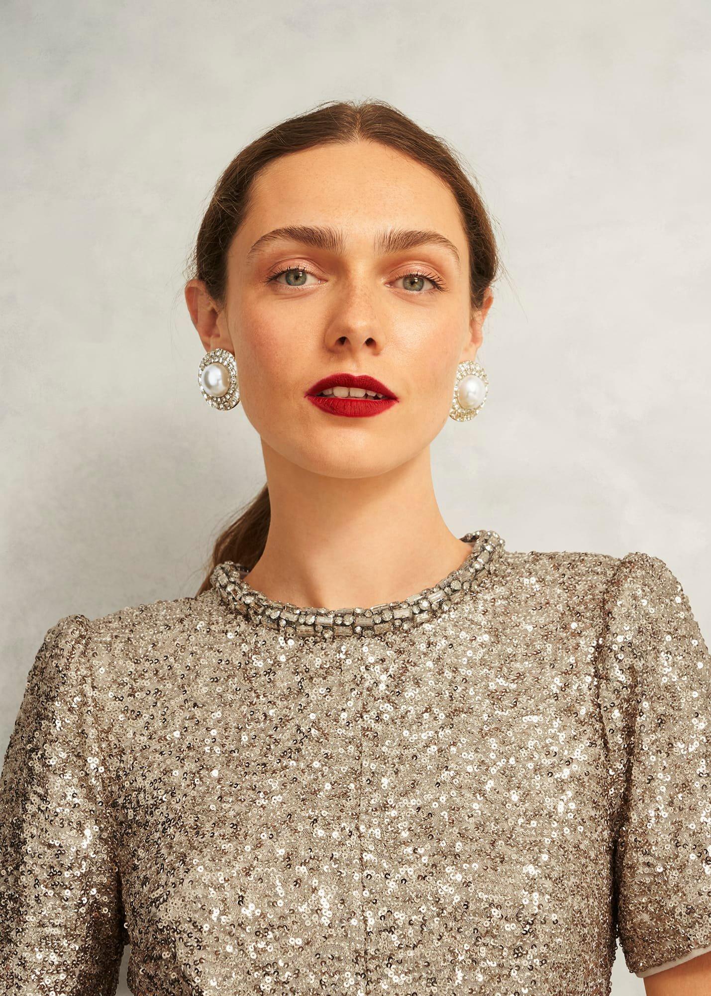 Carina Earrings, Ivory, hi-res