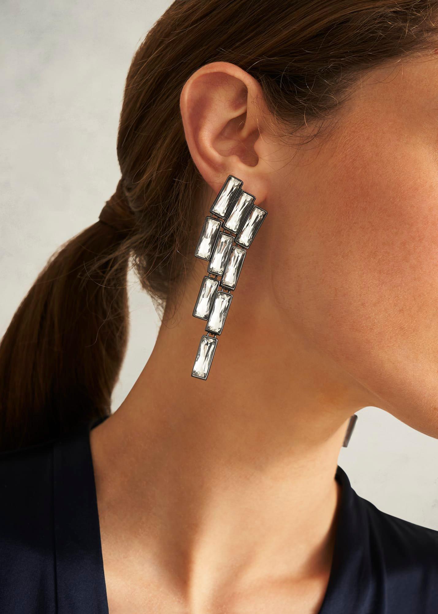 Reese Earrings, Silver, hi-res