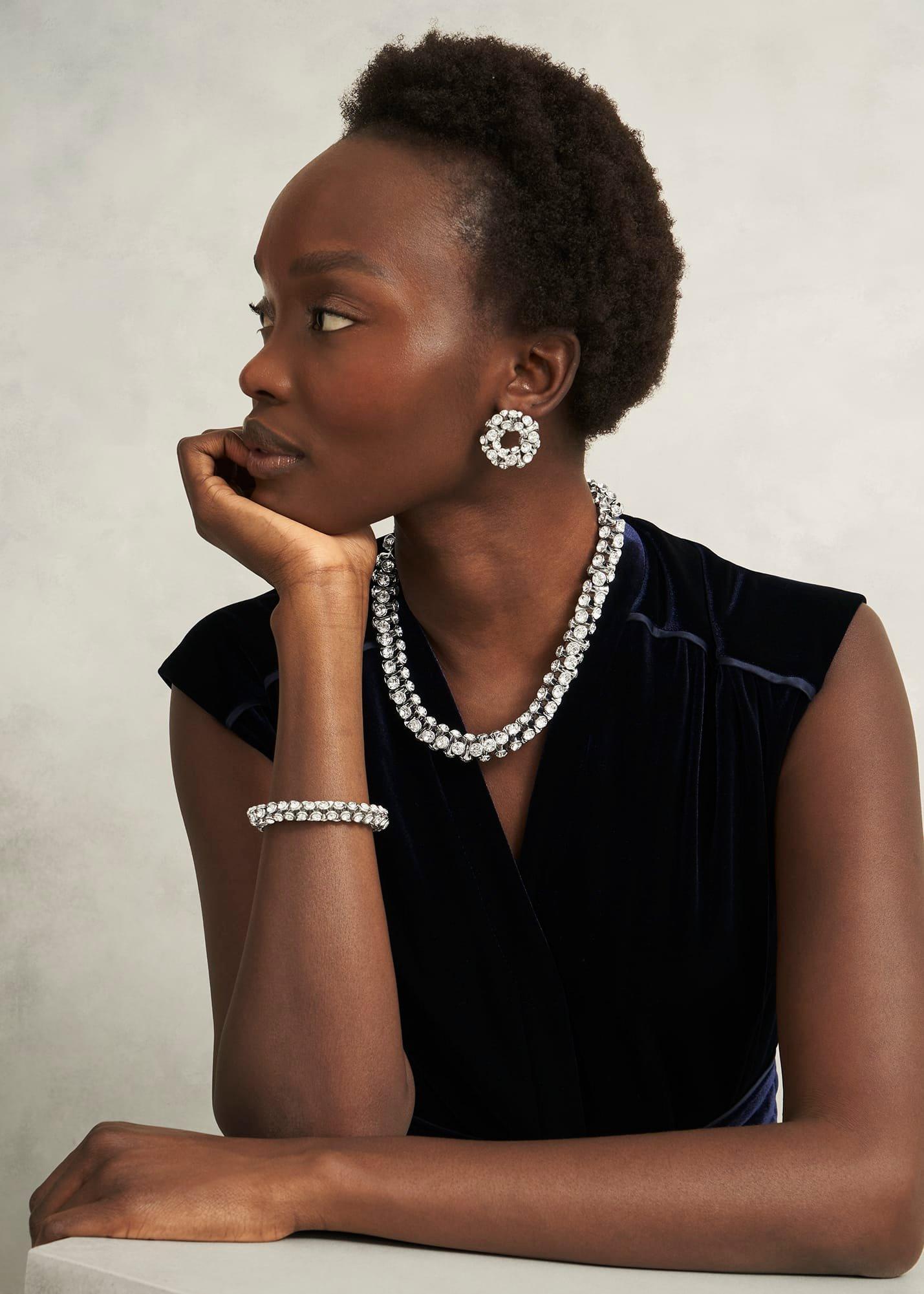 Maia Earrings, Silver, hi-res