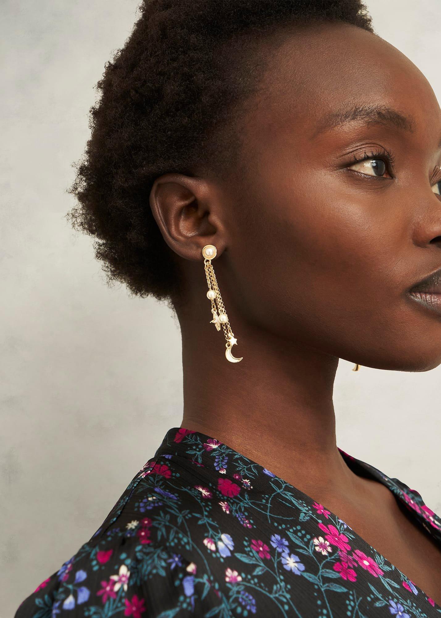 Mireya Earrings, Gold, hi-res