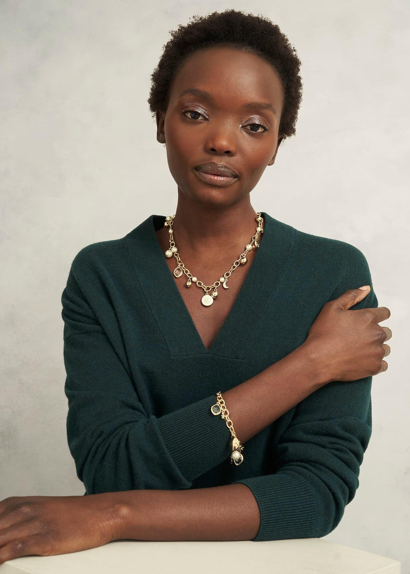 Anela Necklace, Gold, hi-res