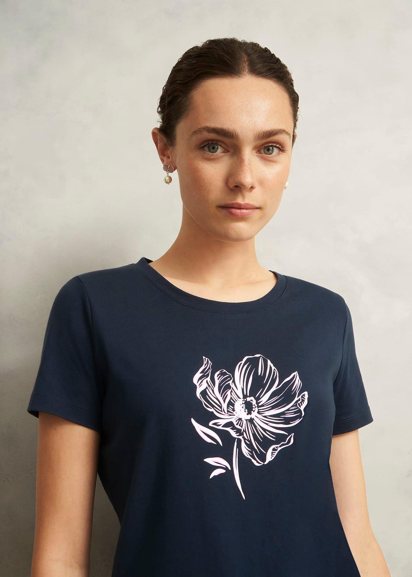 Pixie Print T-Shirt, Navy Multi, hi-res