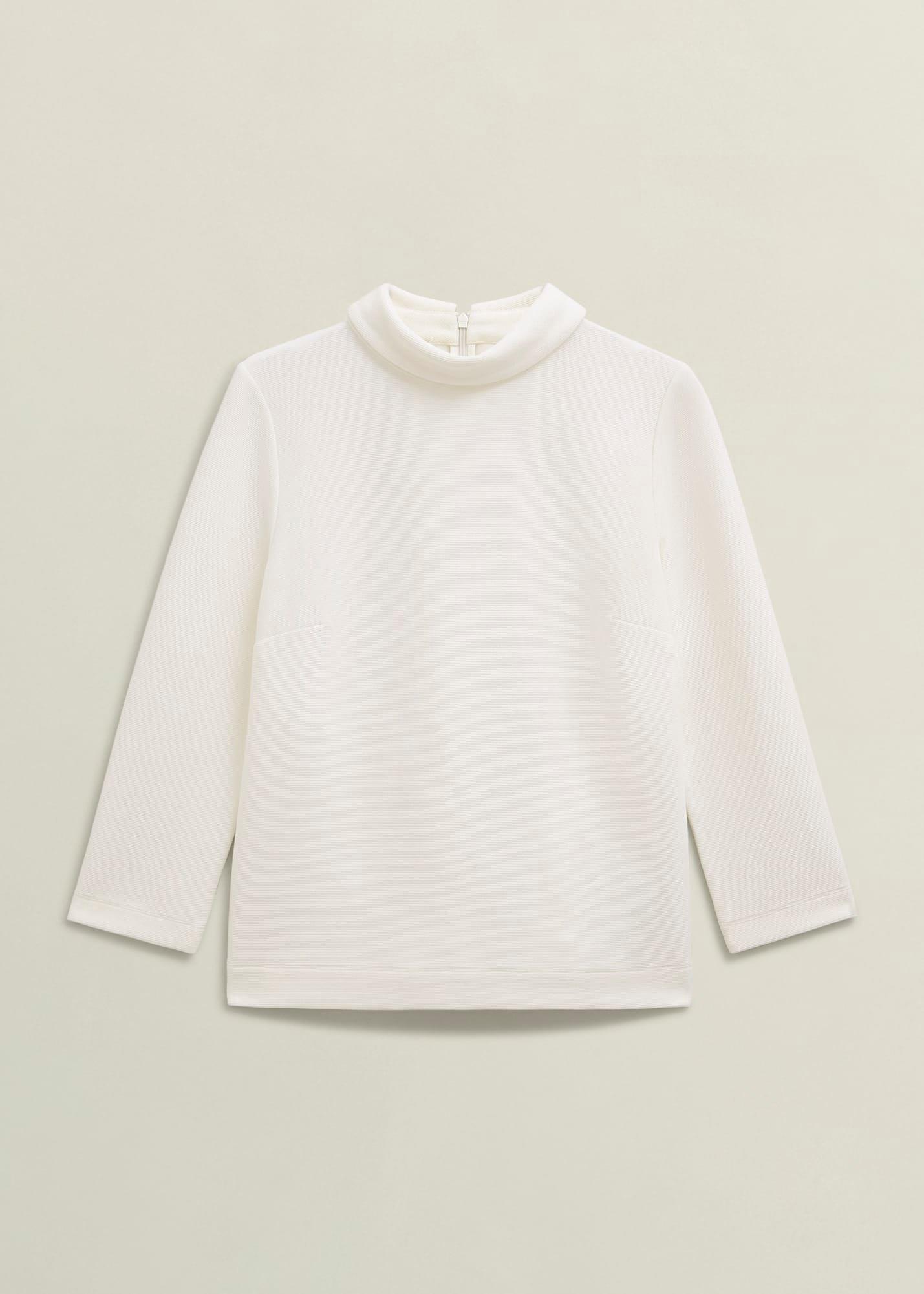Ivory Tali 3/4 Sleeve Textured Top