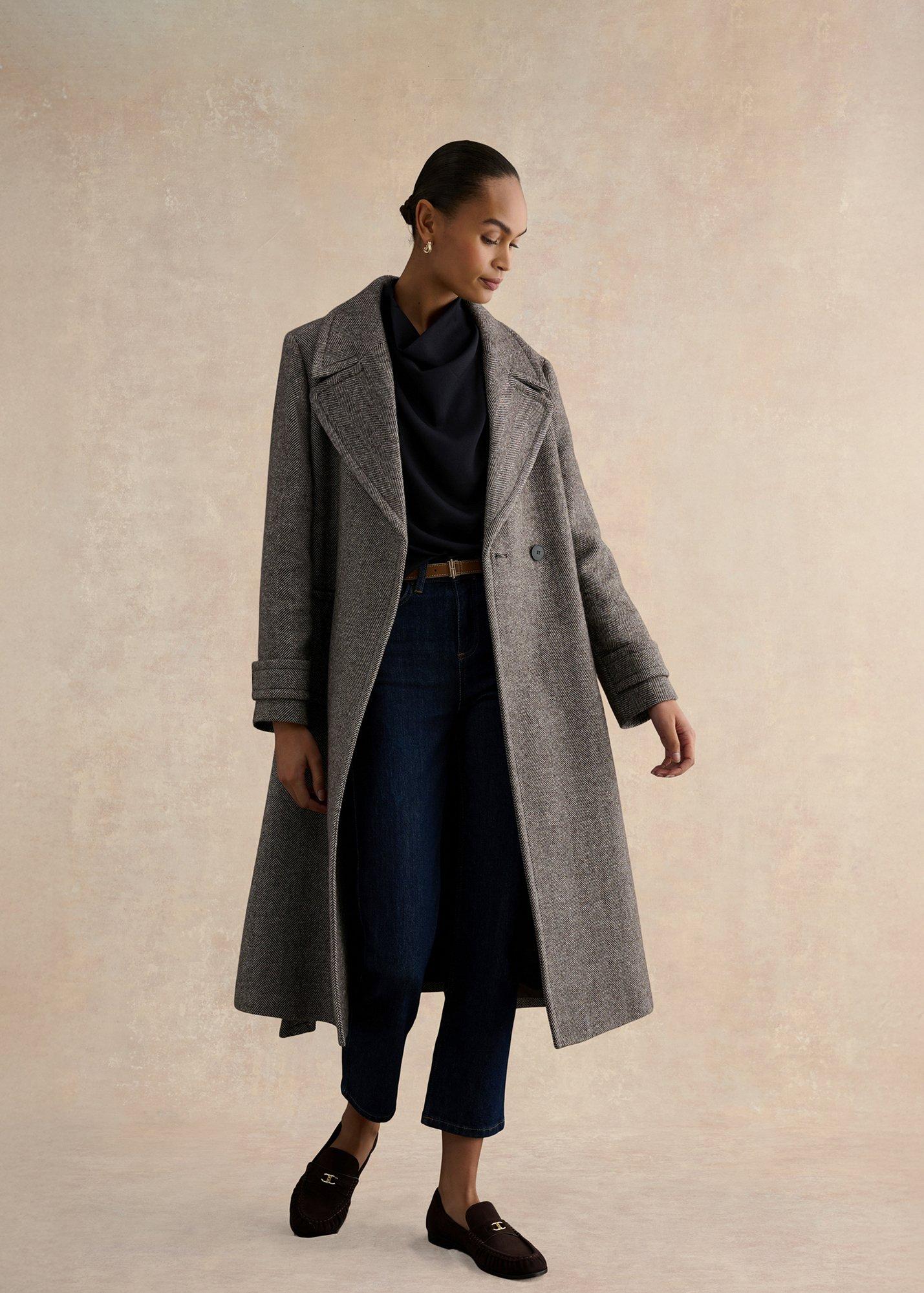 Arielle Cowl Neck Long Sleeve Blouse, Hobbs Navy, hi-res