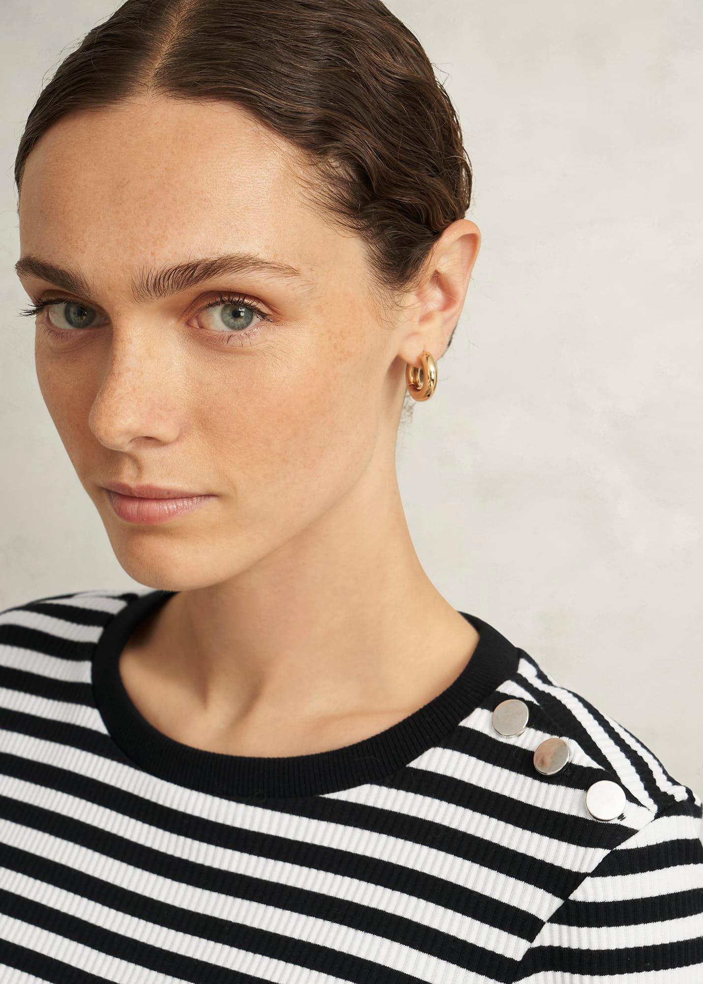 Tamsin Striped Top, Navy Ivory, hi-res