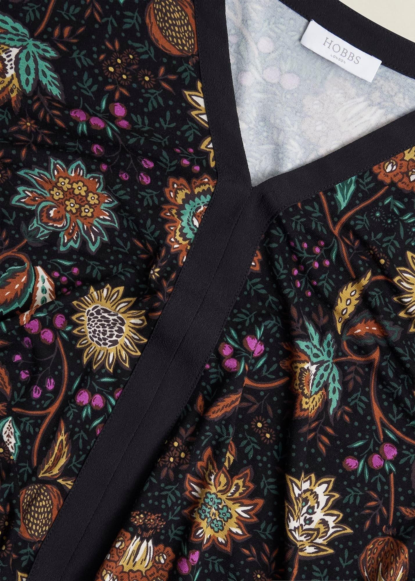 Zelia Printed Top, Black Multi, hi-res