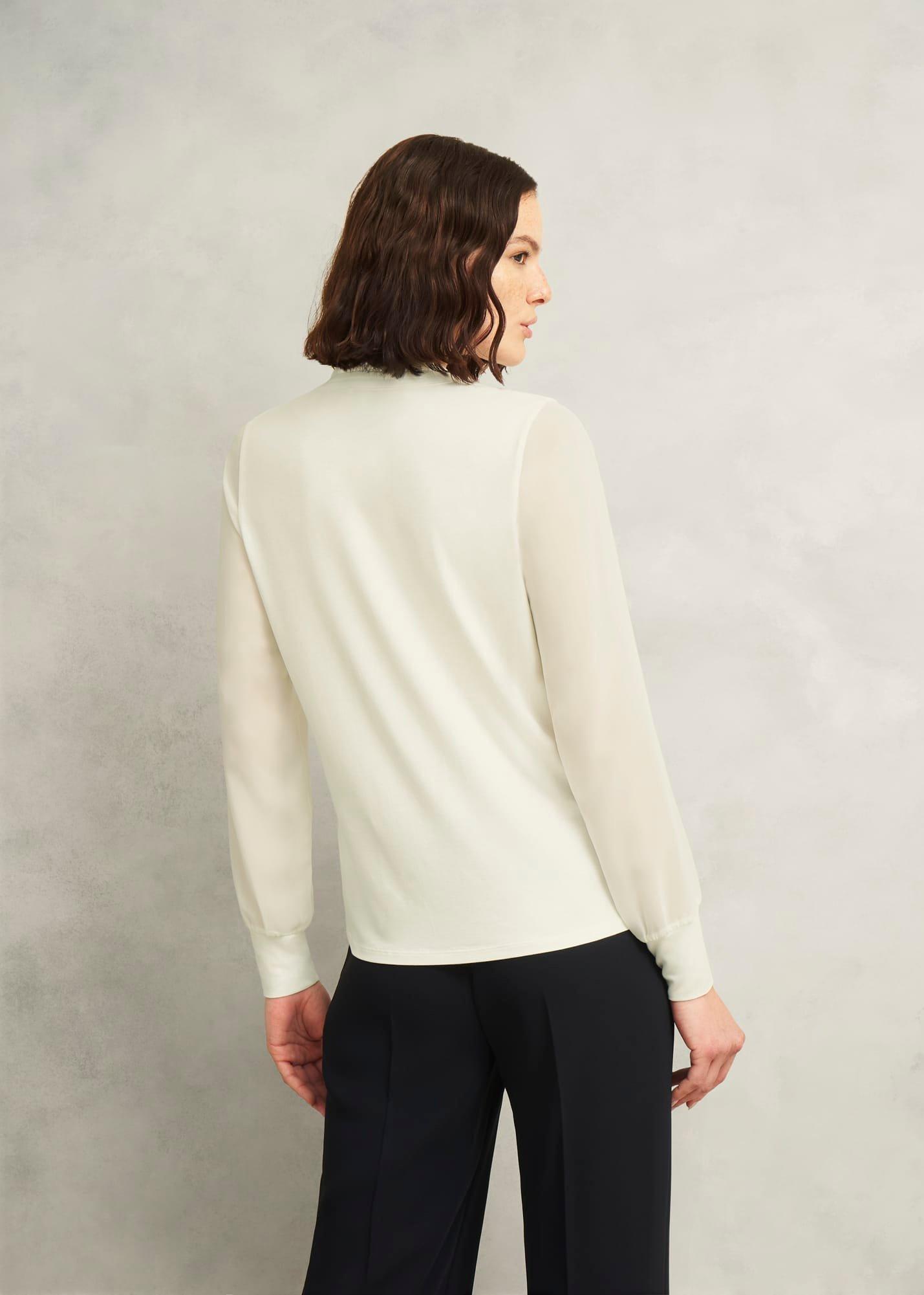 Carina Pleated Top, Ivory, hi-res