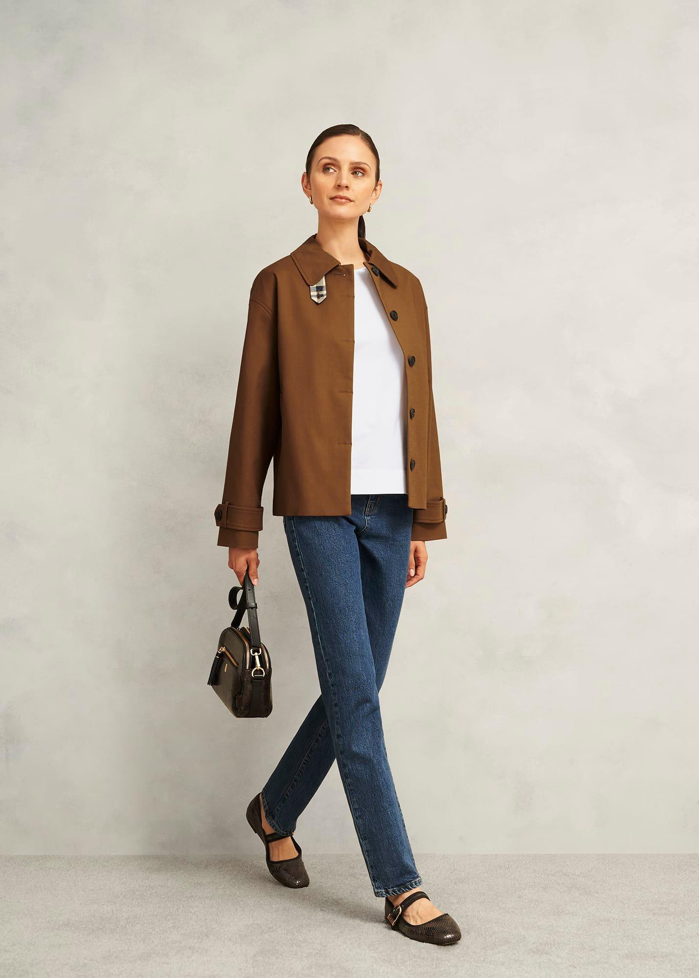 White Lori Cotton Crew Neck Short Sleeve T Shirt, White, hi-res