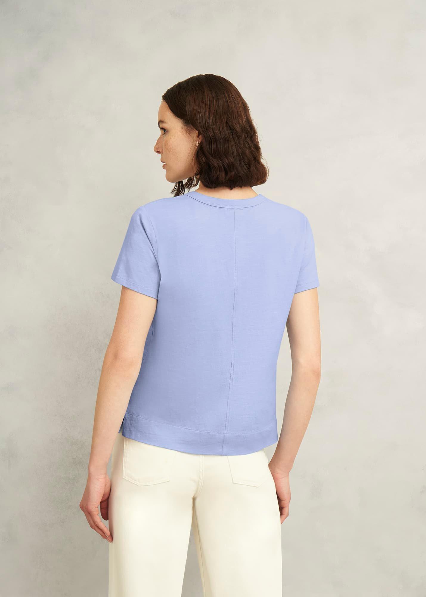 Arianna Cotton Slub T-Shirt, Maya Blue, hi-res