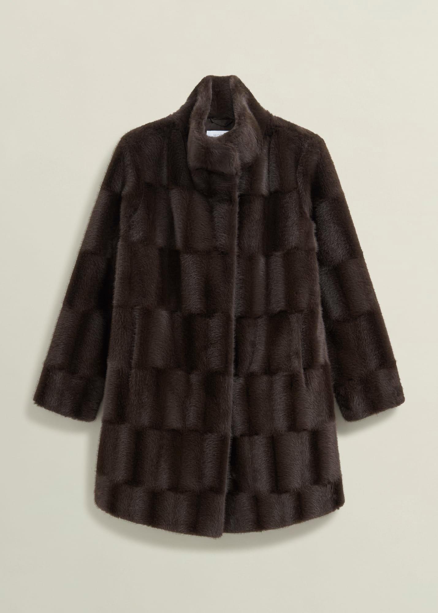 Rosanne Faux Fur Coat, Alder Brown, hi-res