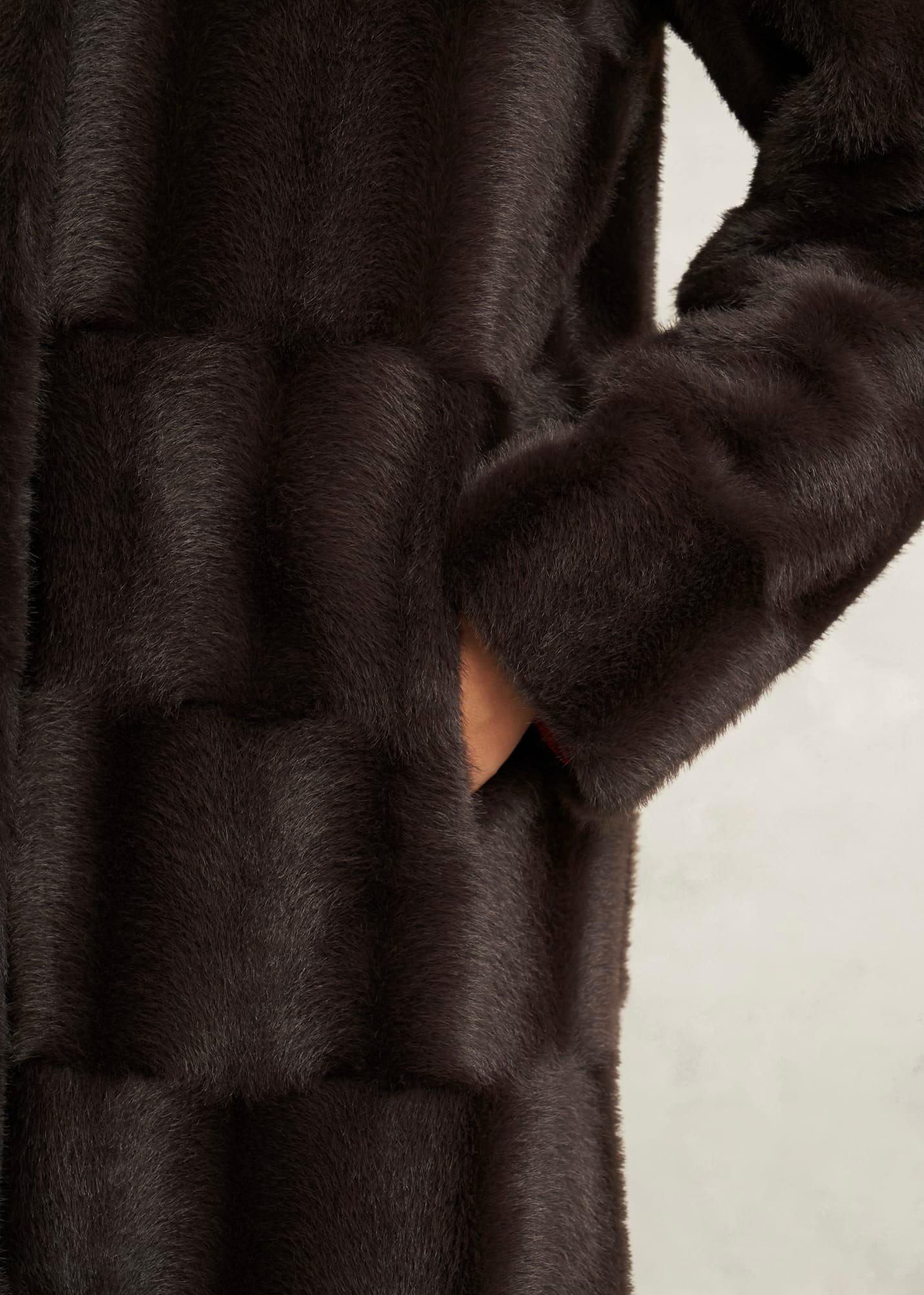 Rosanne Faux Fur Coat, Alder Brown, hi-res