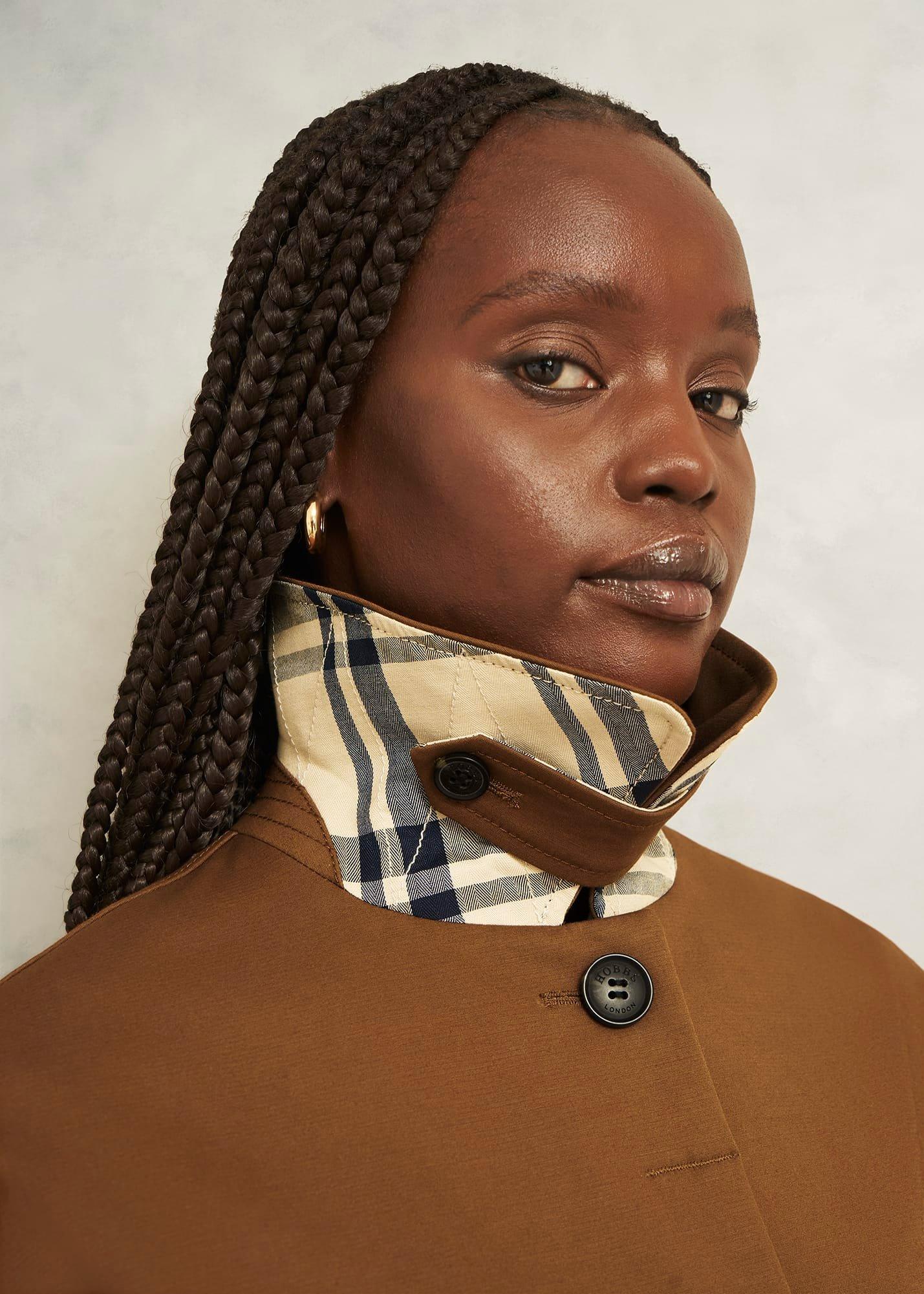 Frida Shower Resistant Trench, Vicuna, hi-res